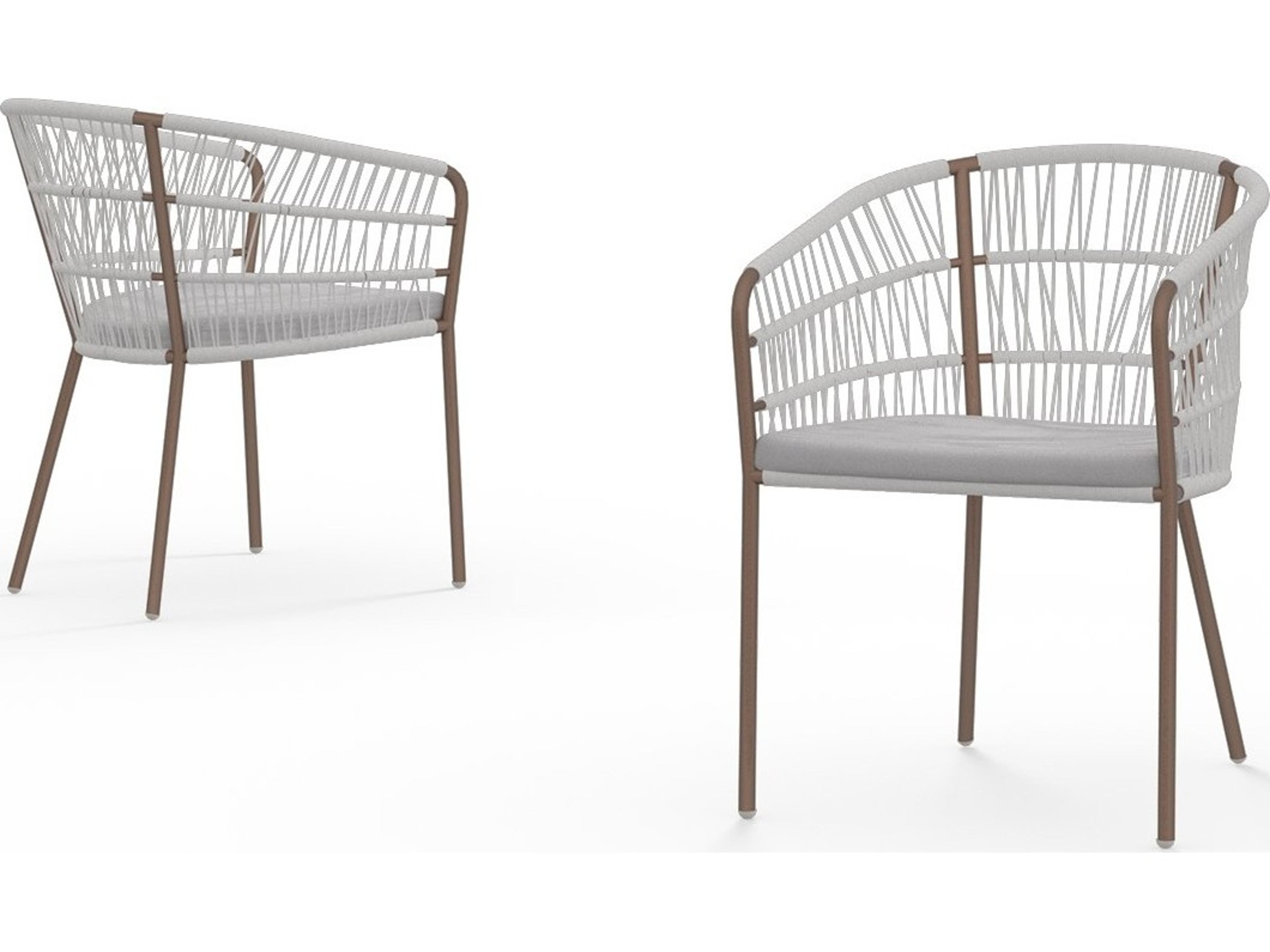 MamaGreen Bono Aluminum Cushion Outdoor Patio Dining Arm Chair