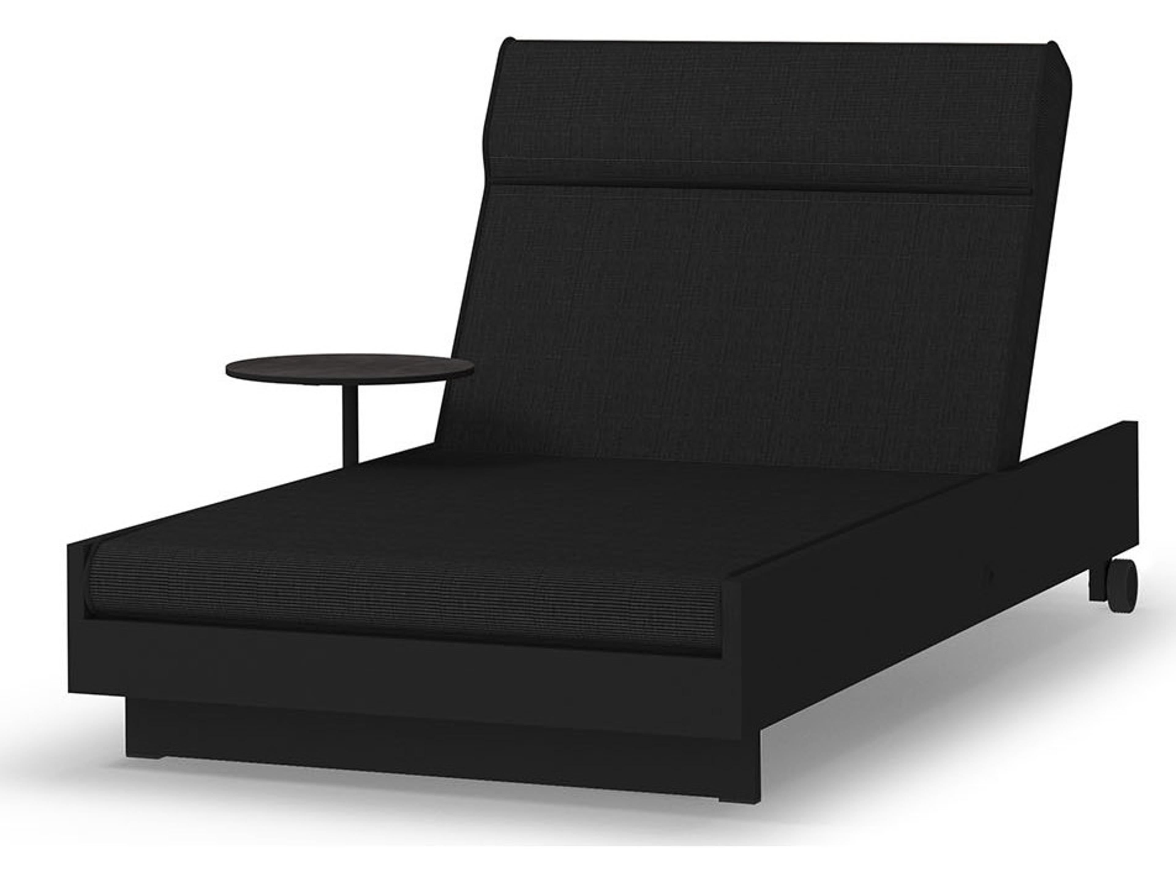 MamaGreen Boulevard Aluminum Sunbed Outdoor Chaise Lounge with Integrated Table