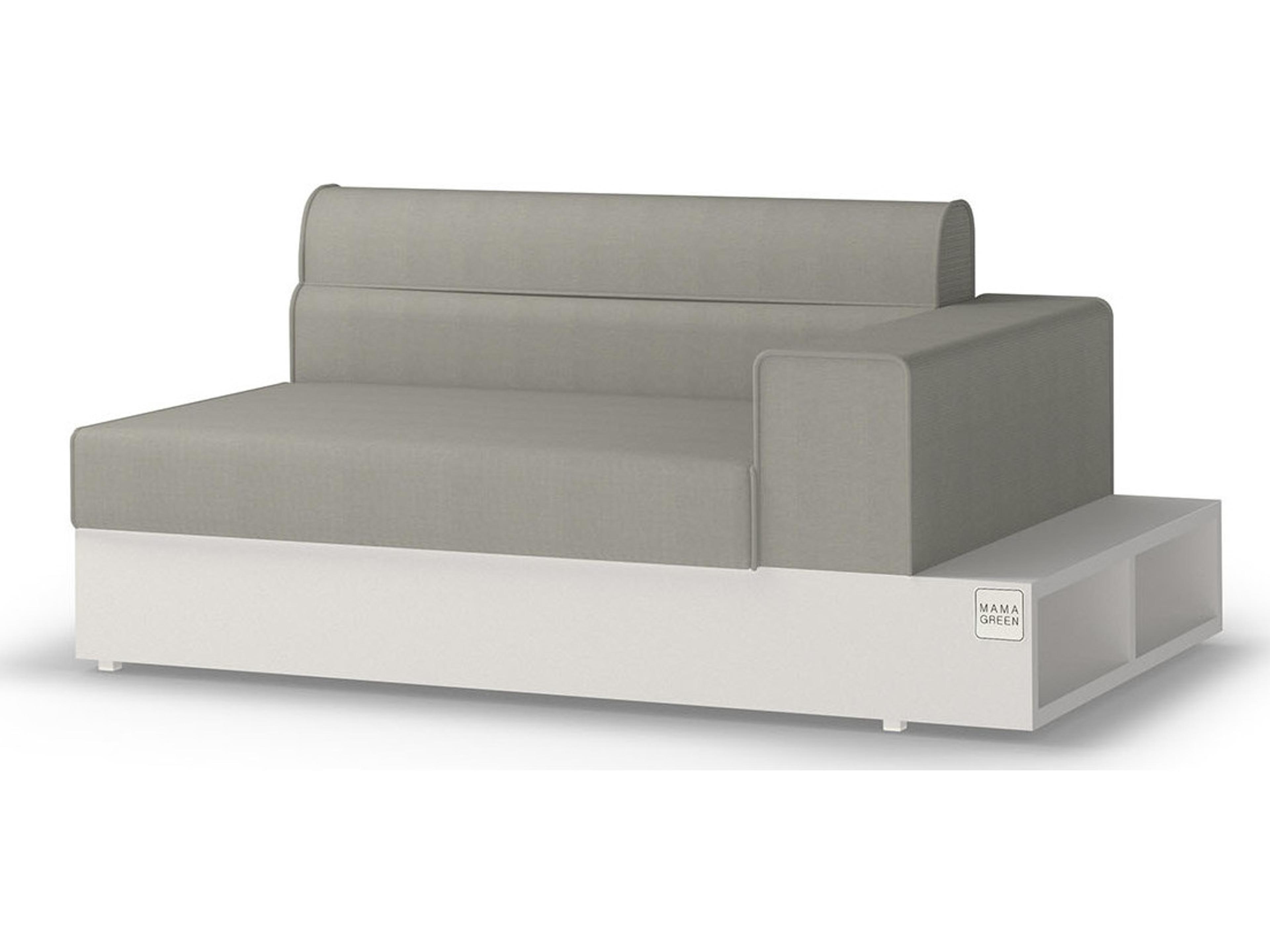 MamaGreen Boulevard Aluminum Left Hand End Patio Lounge Chair