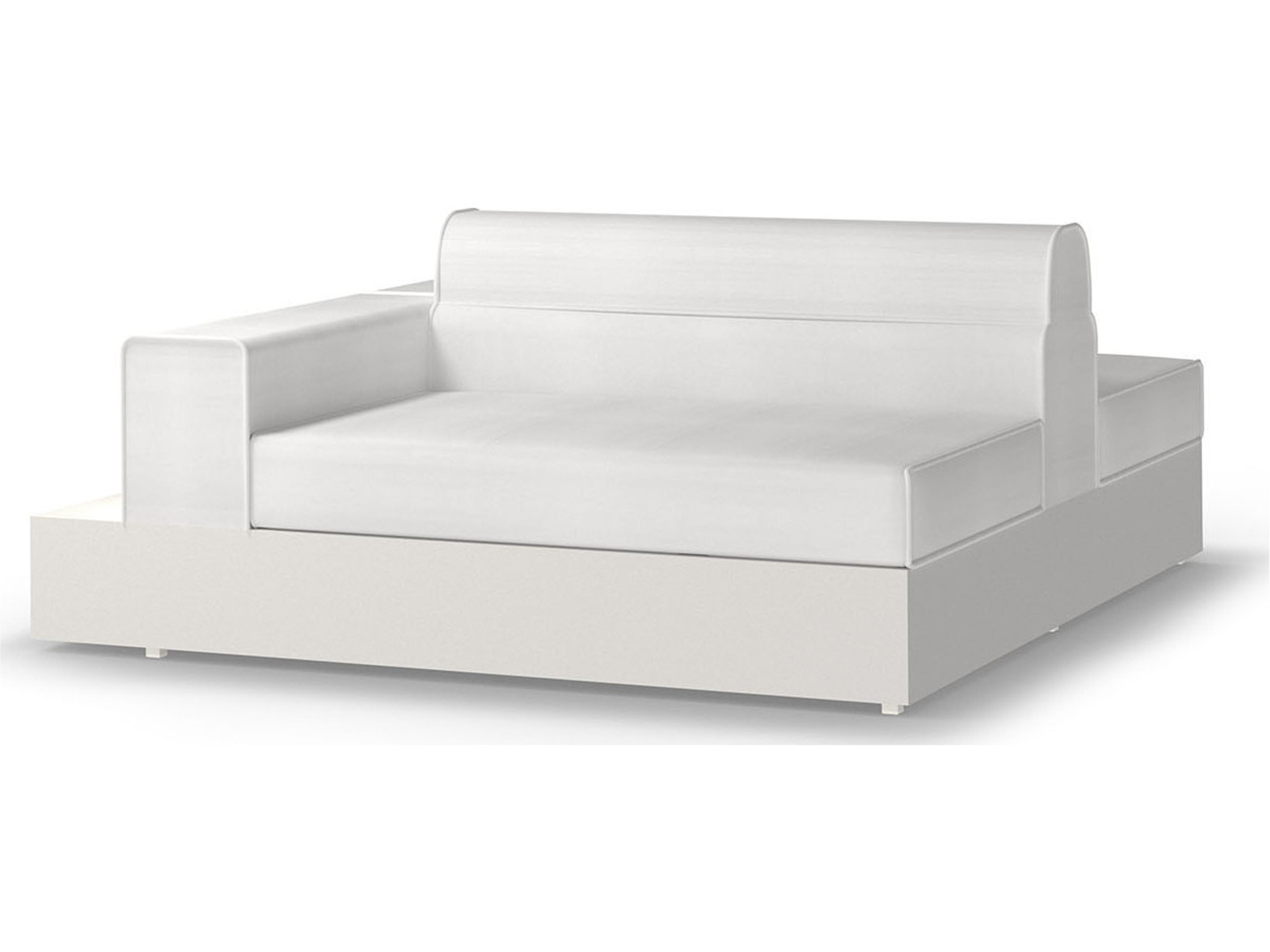 MamaGreen Boulevard Aluminum Double Sided Table / End Outdoor Lounge Chair