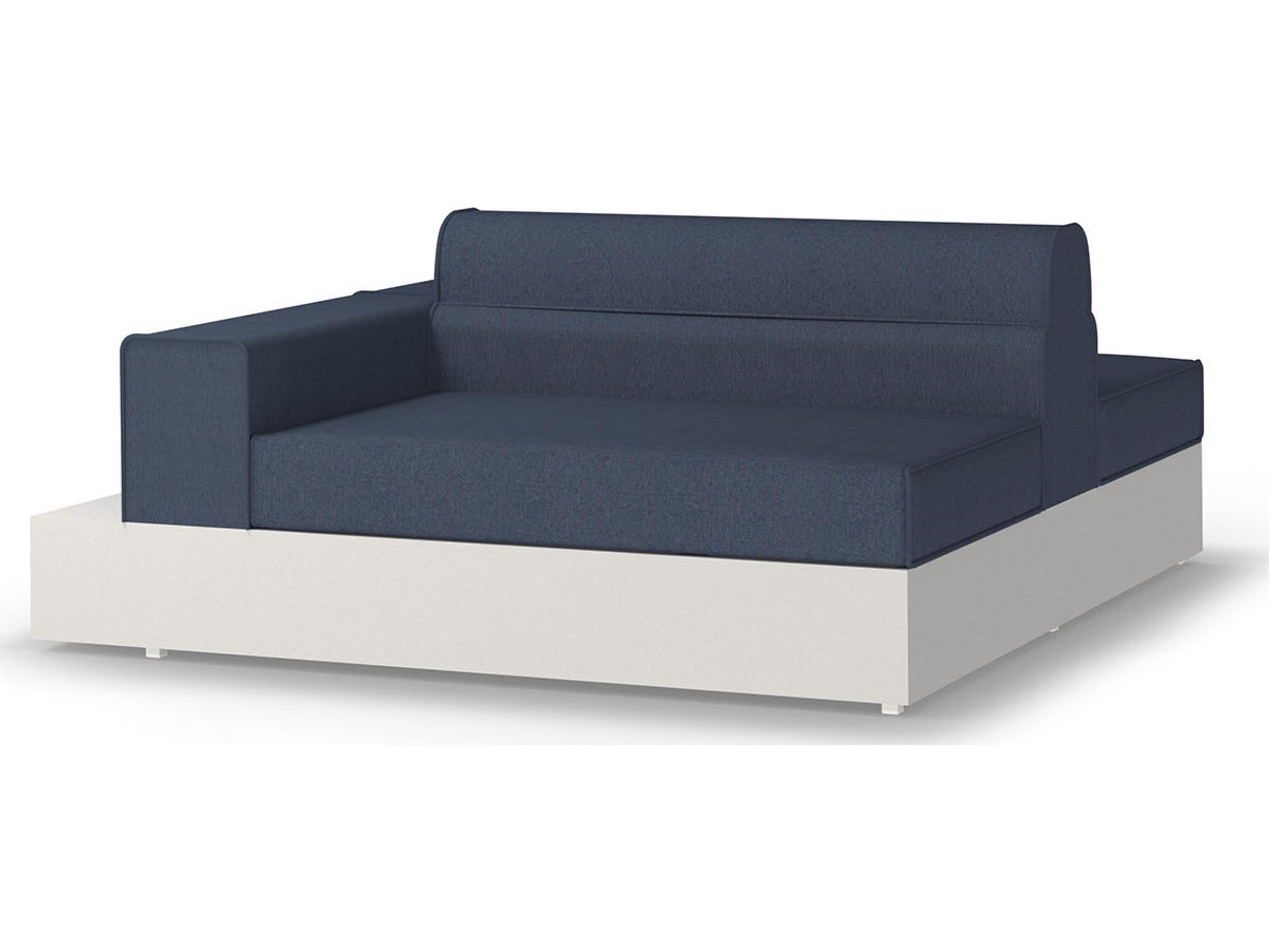 MamaGreen Boulevard Aluminum Double Sided Table / End Outdoor Lounge Chair