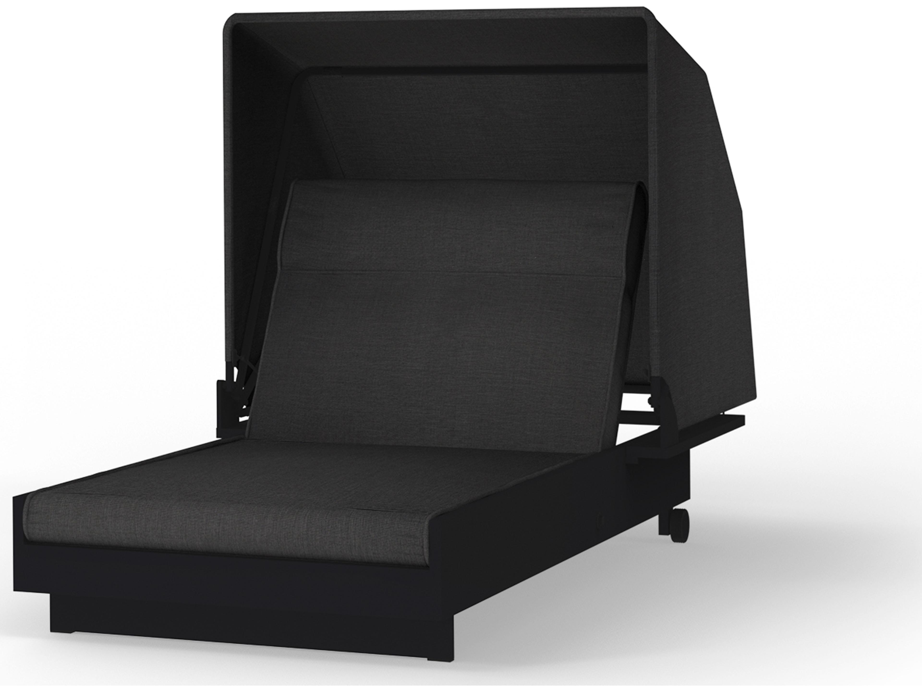 MamaGreen Boulevard Aluminum Sunbed Outdoor Chaise Lounge with Canopy