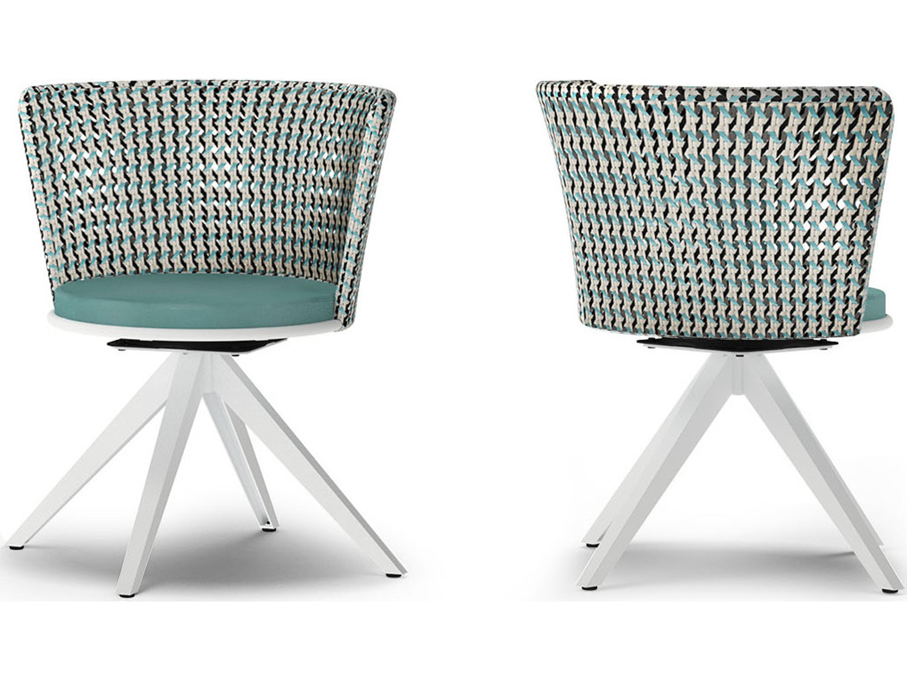 MamaGreen Daisy Mae Aluminum Wicker Swivel Patio Dining Chair