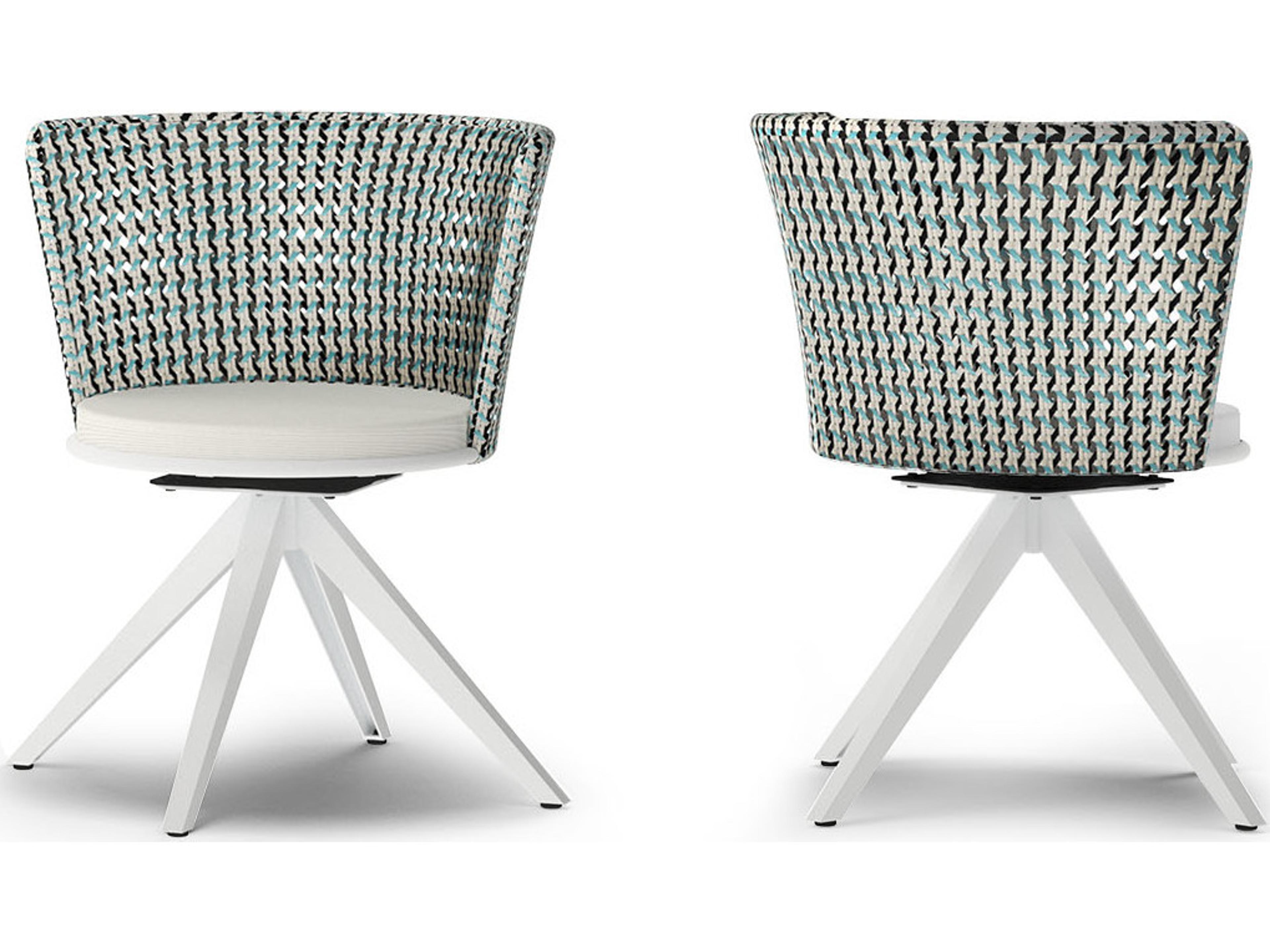 MamaGreen Daisy Mae Aluminum Wicker Swivel Patio Dining Chair