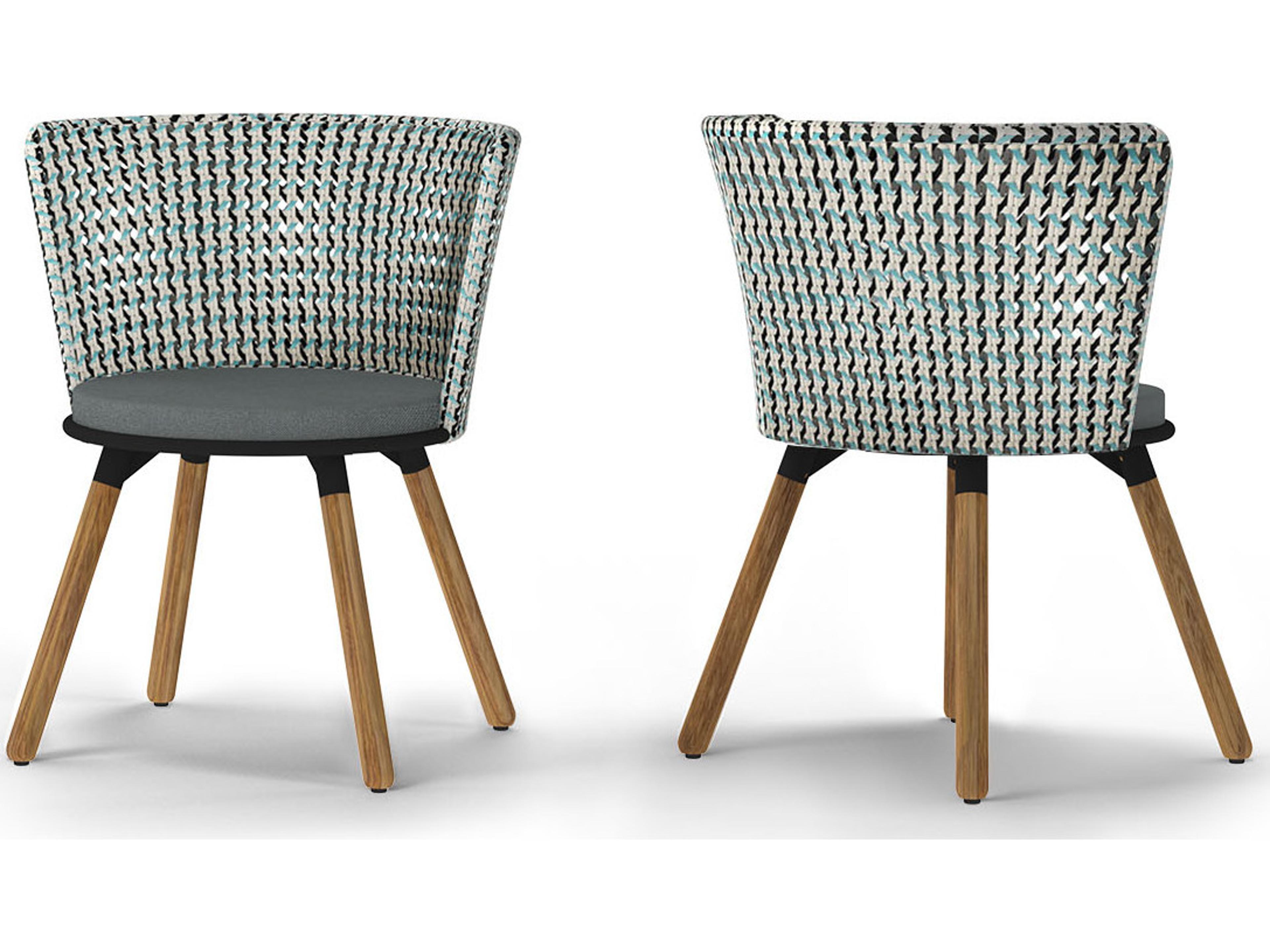 MamaGreen Daisy Rae Teak Wicker Outdoor Patio Dining Chair