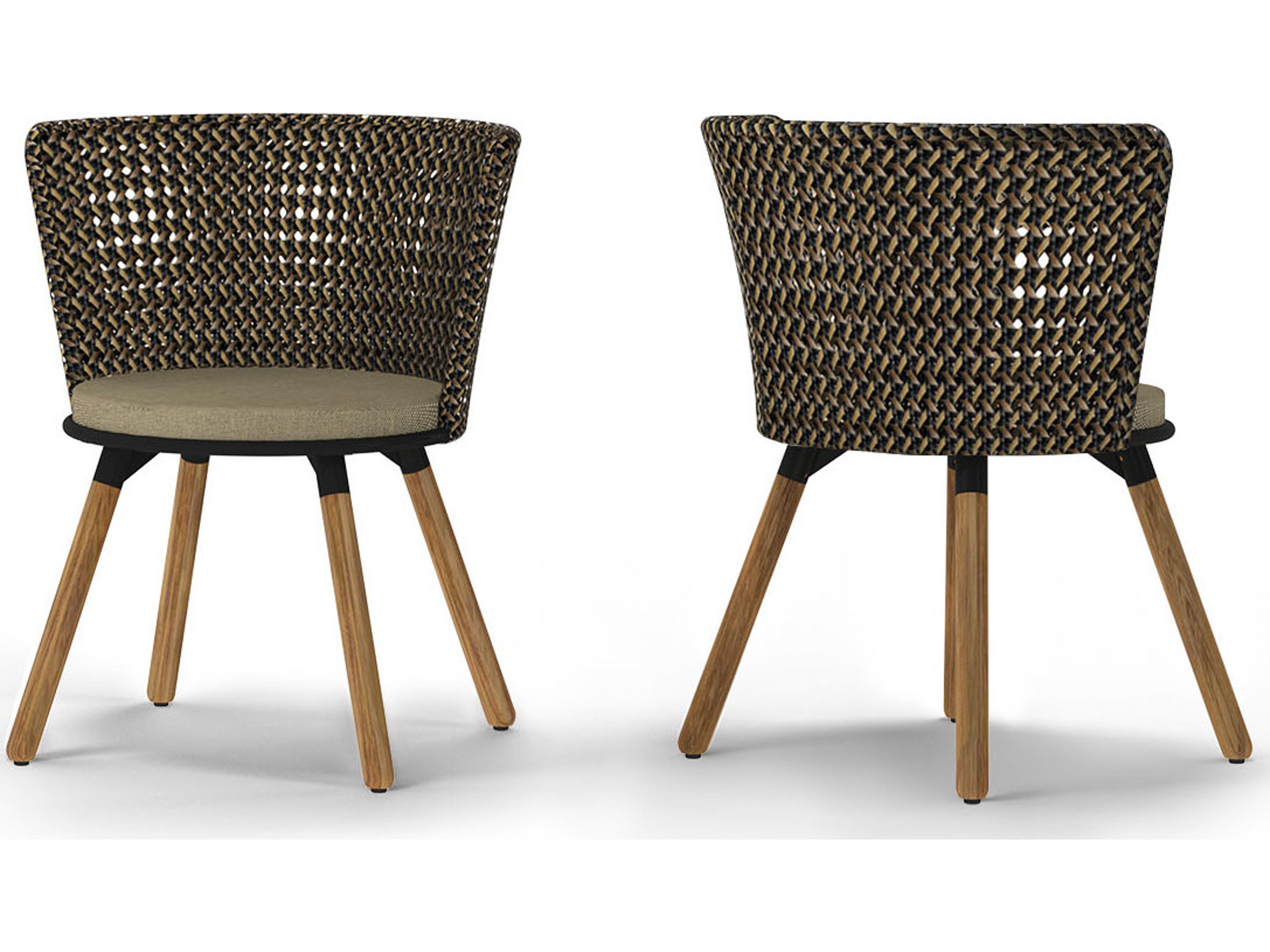 MamaGreen Daisy Rae Teak Wicker Outdoor Patio Dining Chair