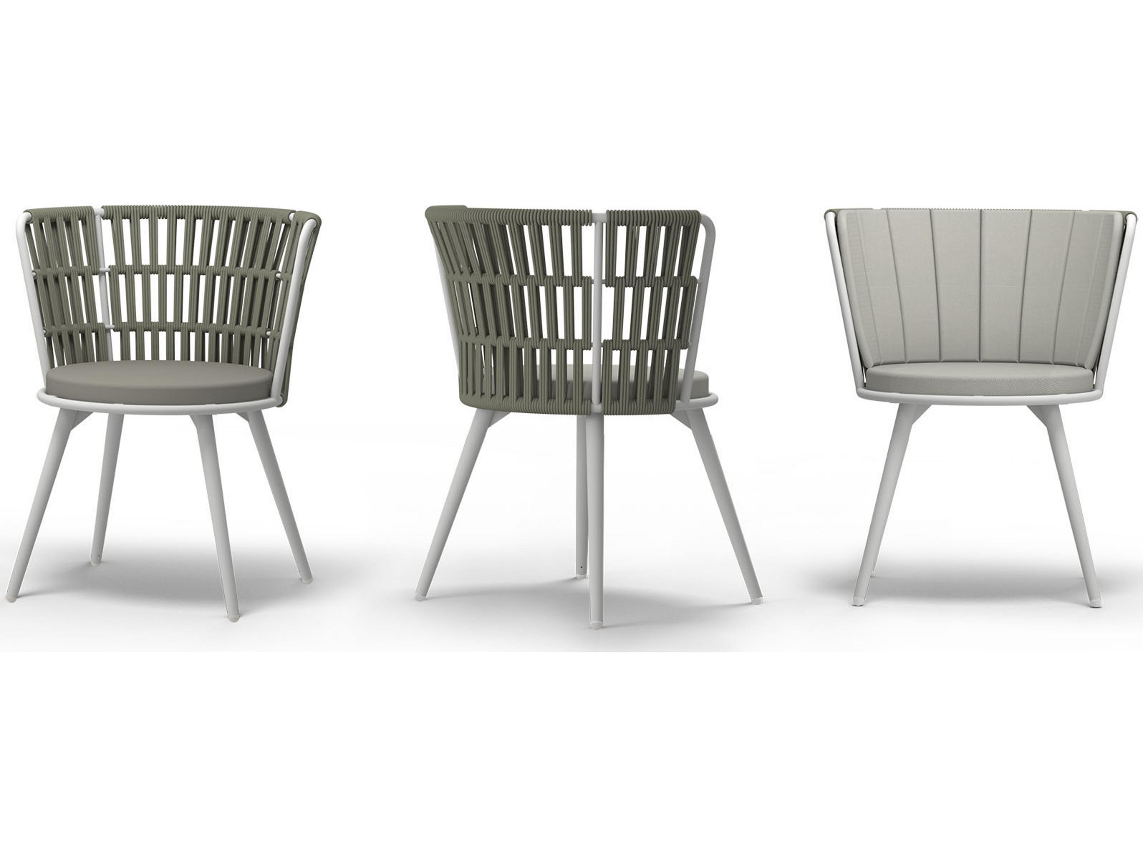 MamaGreen Daisy Rae Aluminum Rope Outdoor Dining Chair