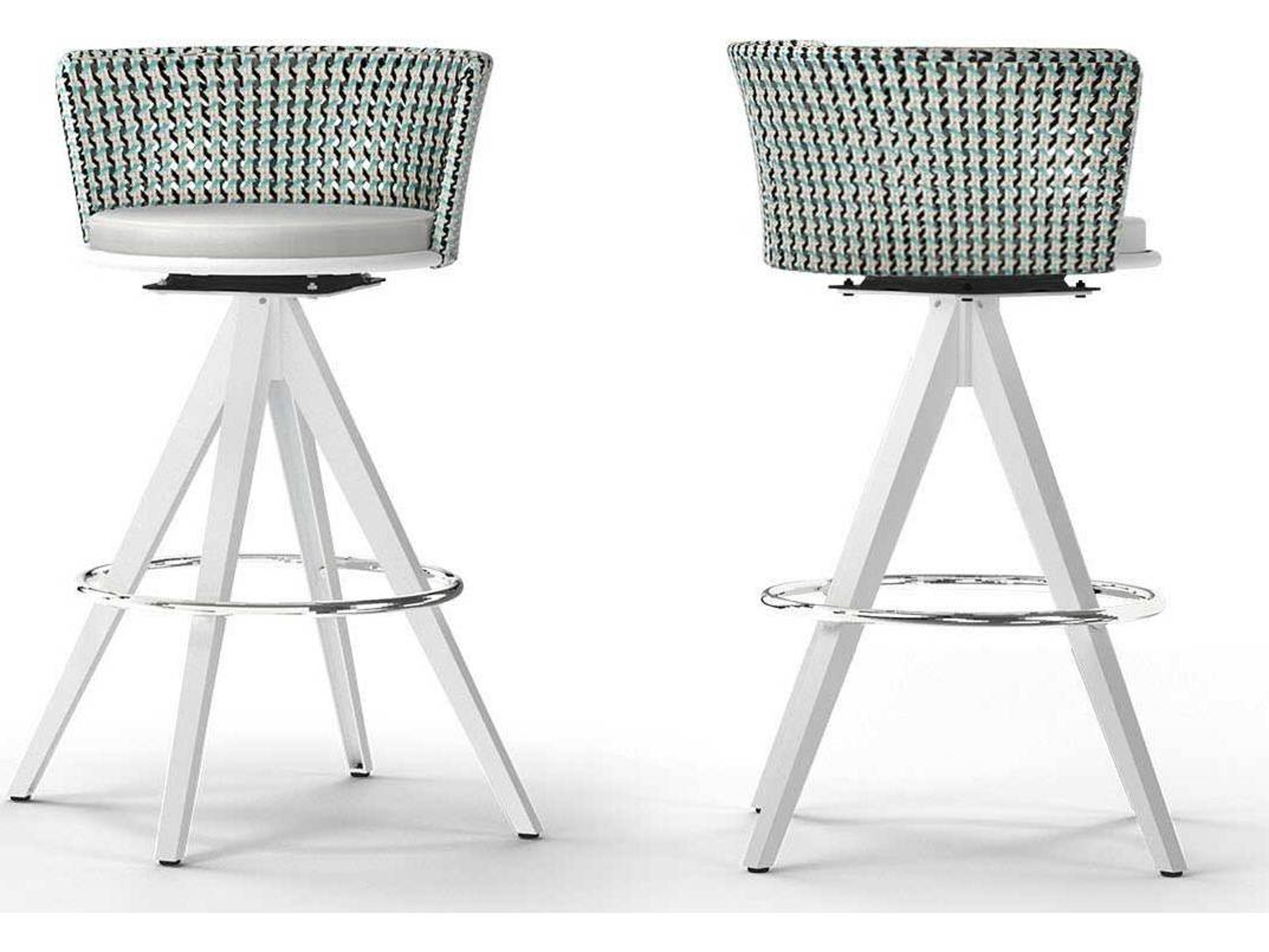 MamaGreen Daisy Mae Aluminum Wicker Swivel Patio Bar Chair