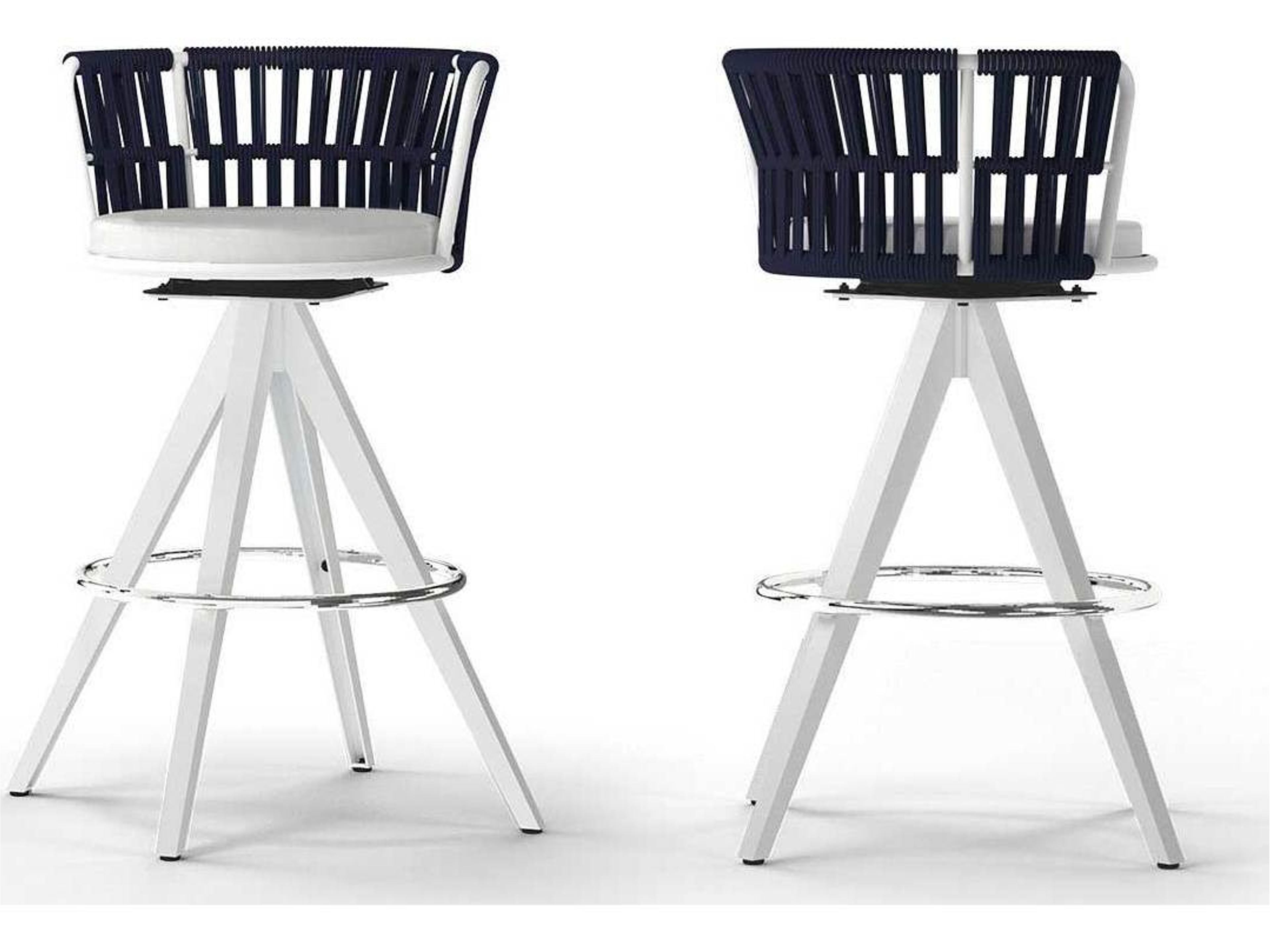 MamaGreen Daisy Rae Aluminum Wicker Swivel Outdoor Bar Chair