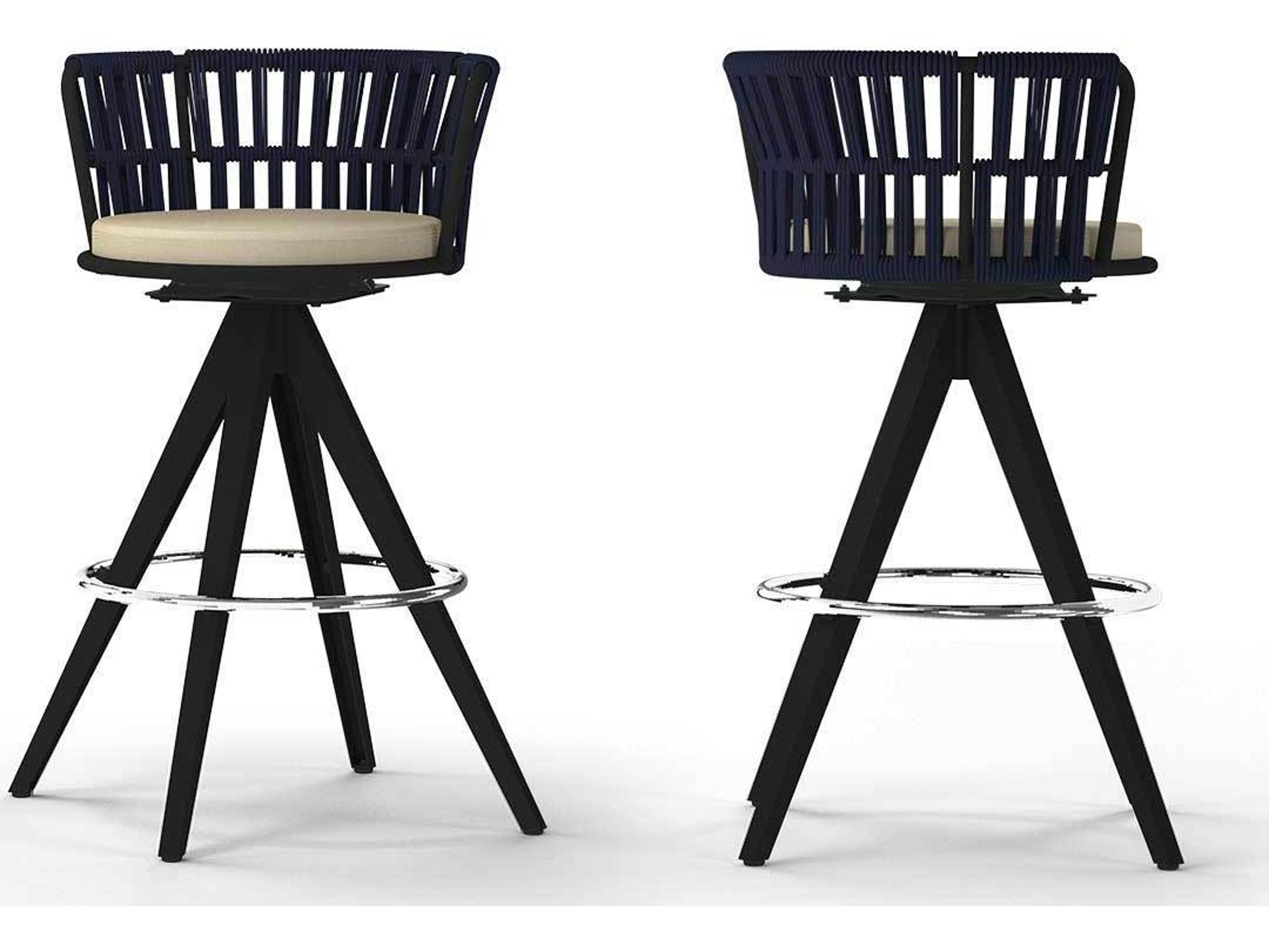 MamaGreen Daisy Rae Aluminum Wicker Swivel Outdoor Bar Chair