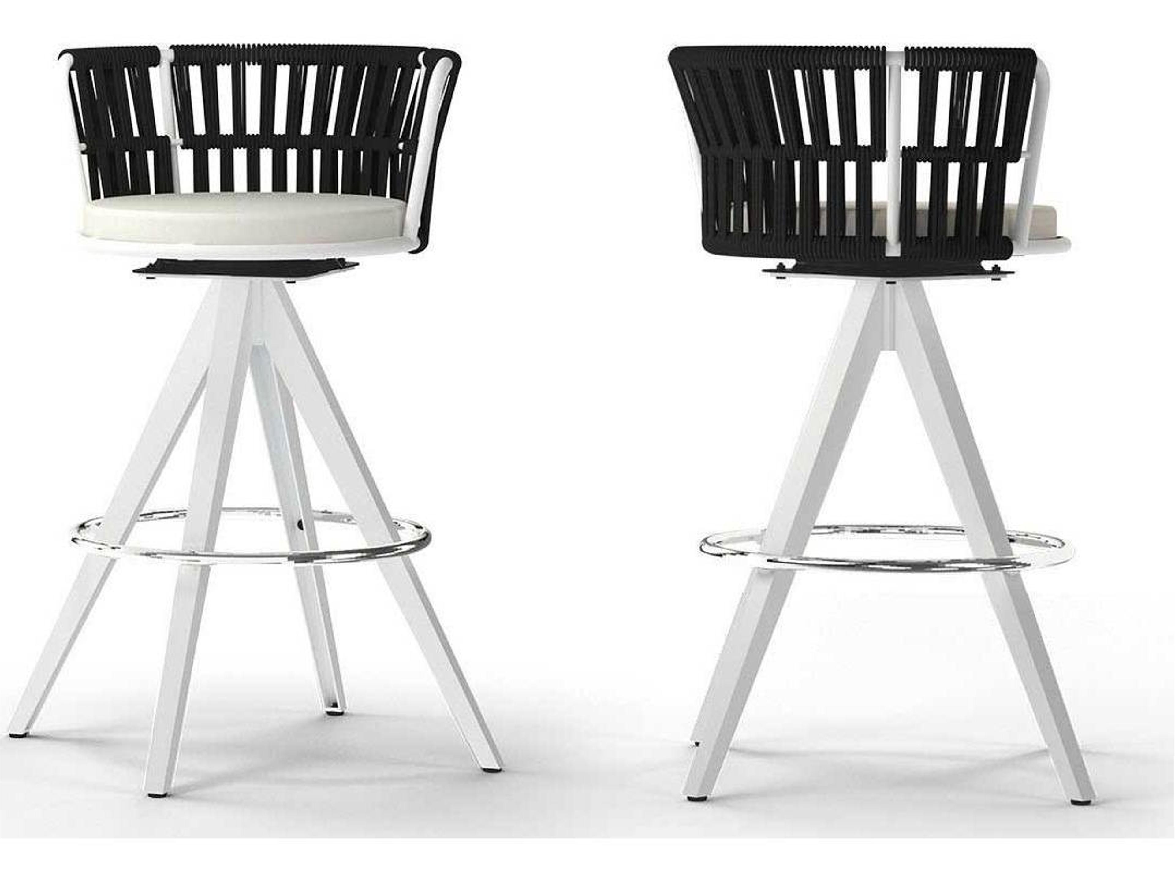 MamaGreen Daisy Rae Aluminum Wicker Swivel Outdoor Bar Chair