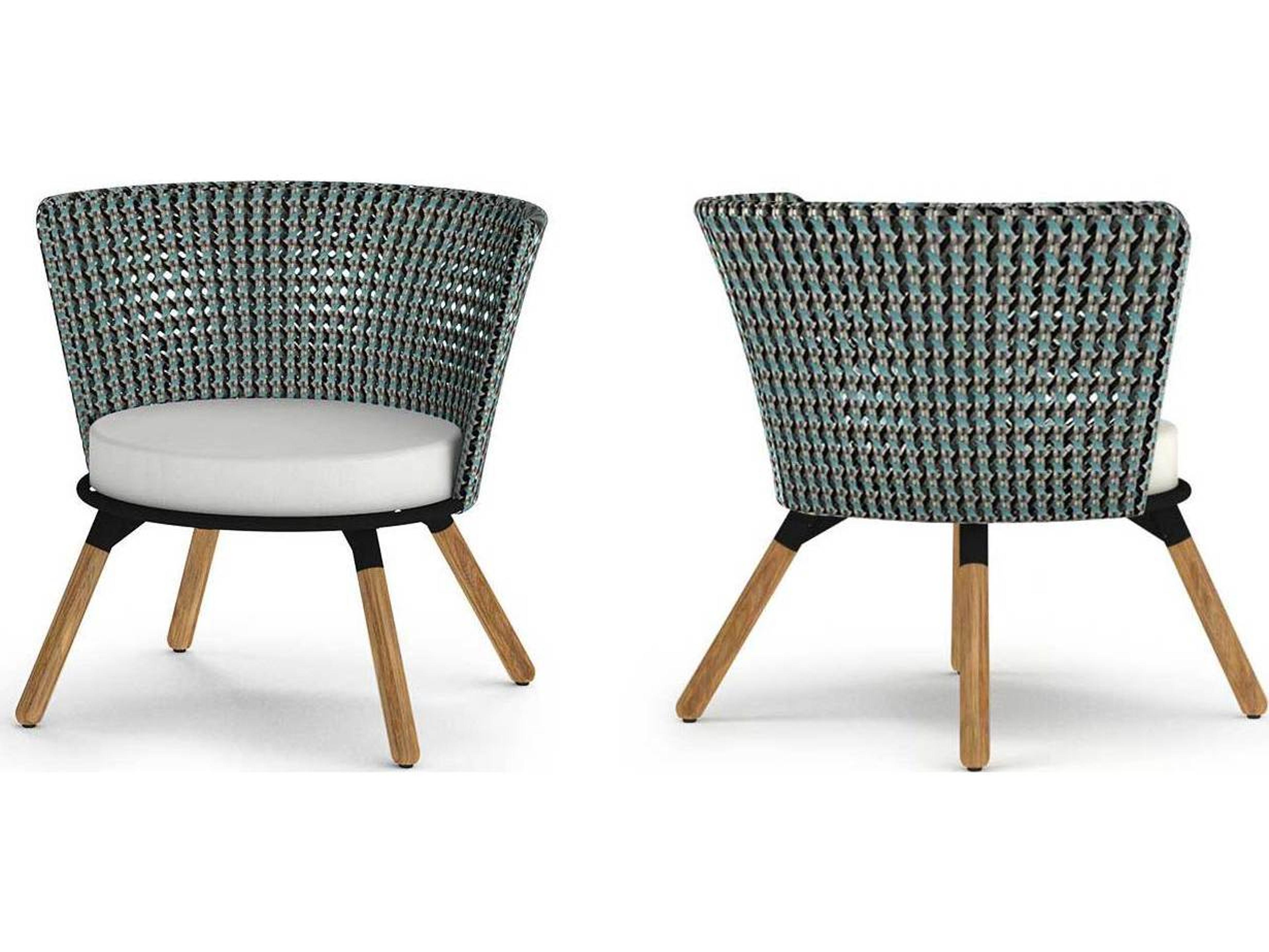 MamaGreen Daisy Mae Teak Wicker Chat Patio Lounge Chair