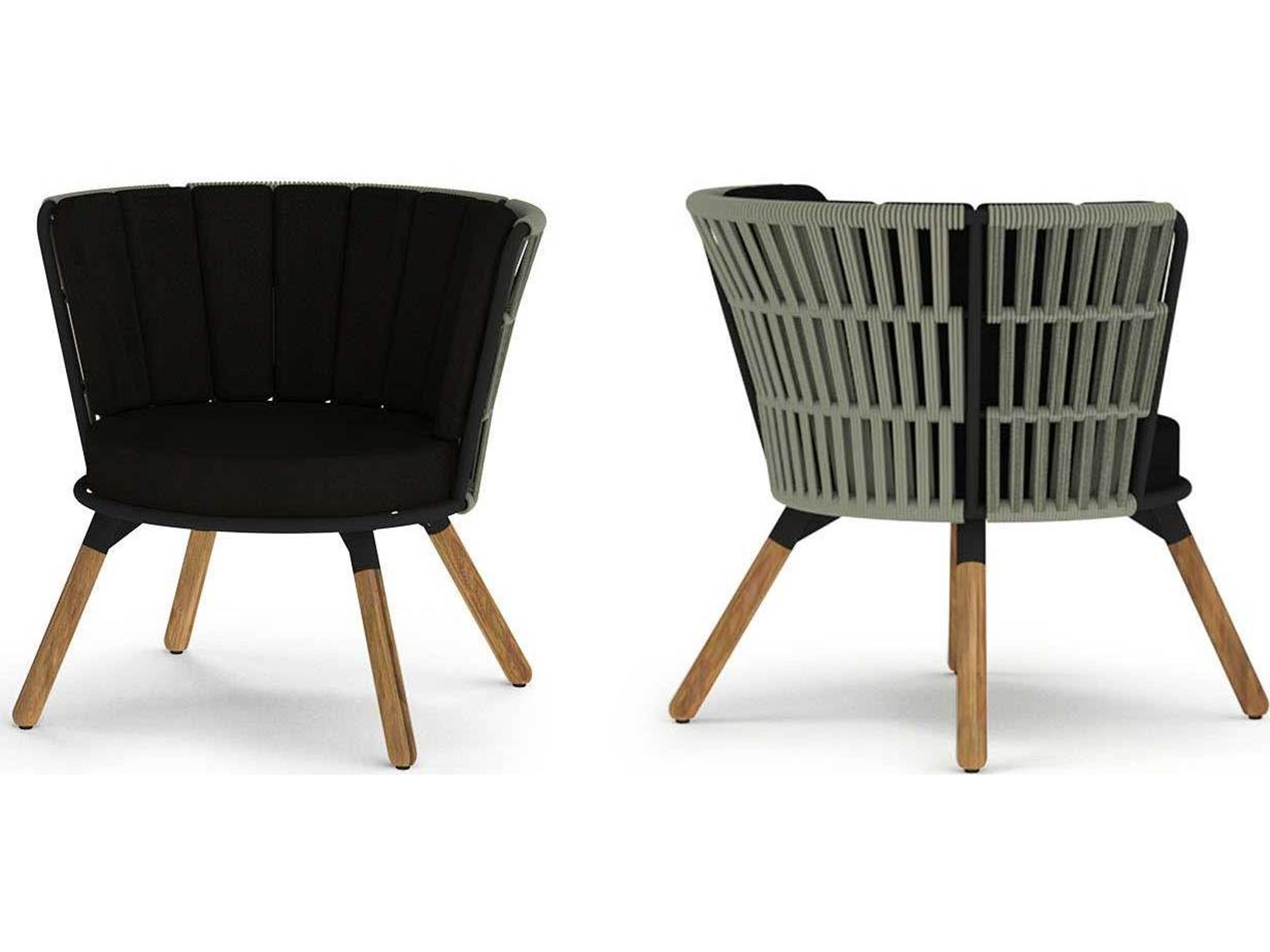 MamaGreen Daisy Rae Teak Rope Chat Outdoor Lounge Chair