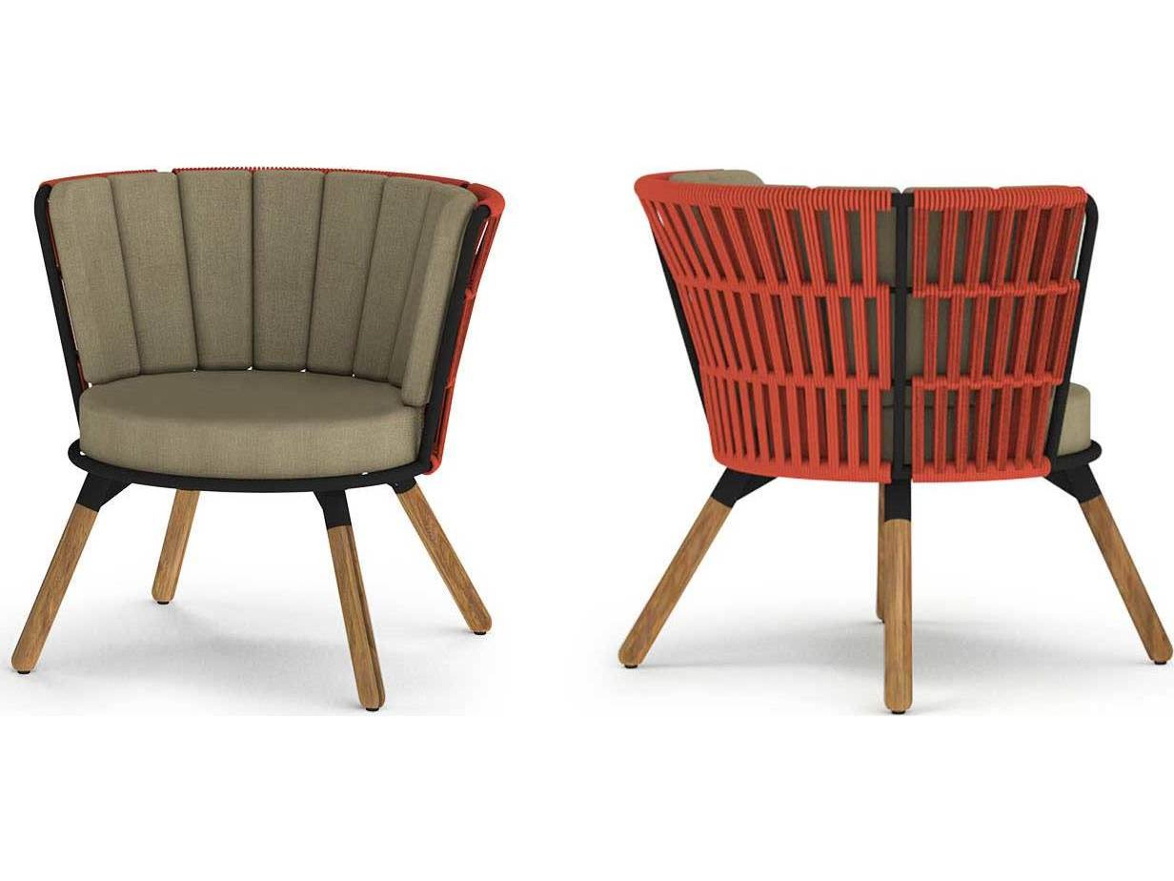 MamaGreen Daisy Rae Teak Rope Chat Outdoor Lounge Chair