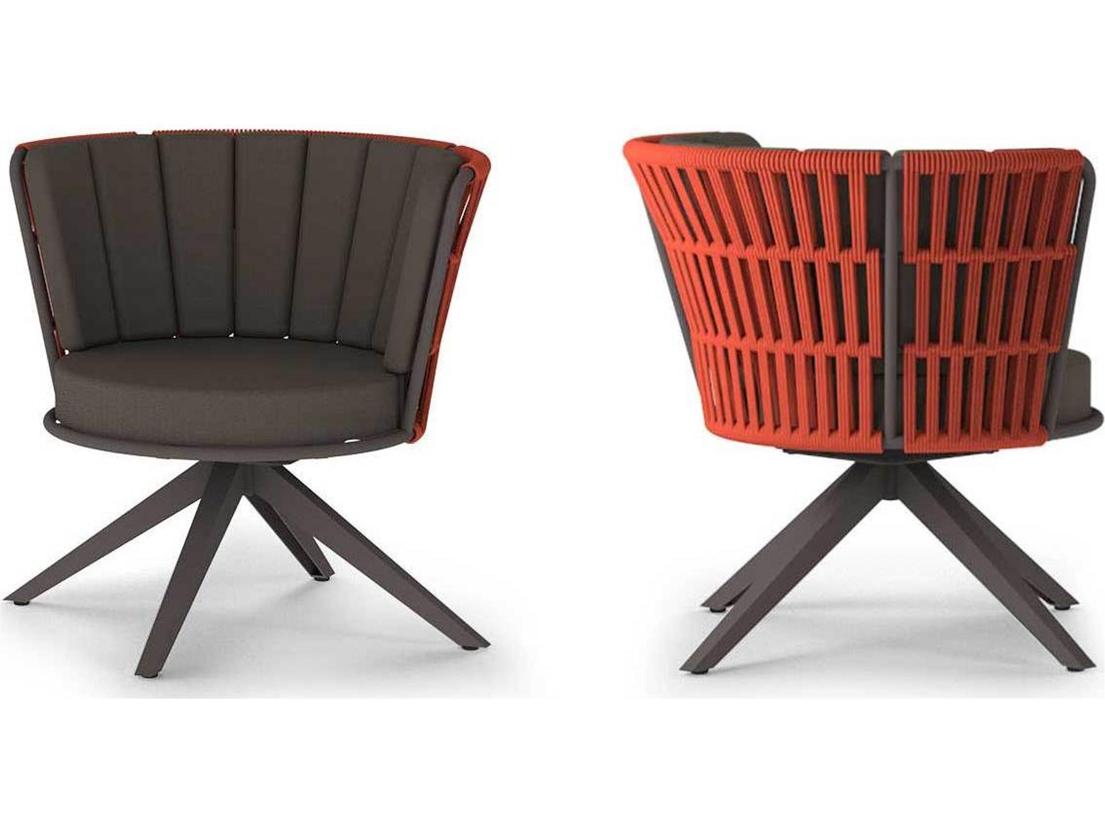 MamaGreen Daisy Rae Aluminum Rope Swivel Outdoor Lounge Chair