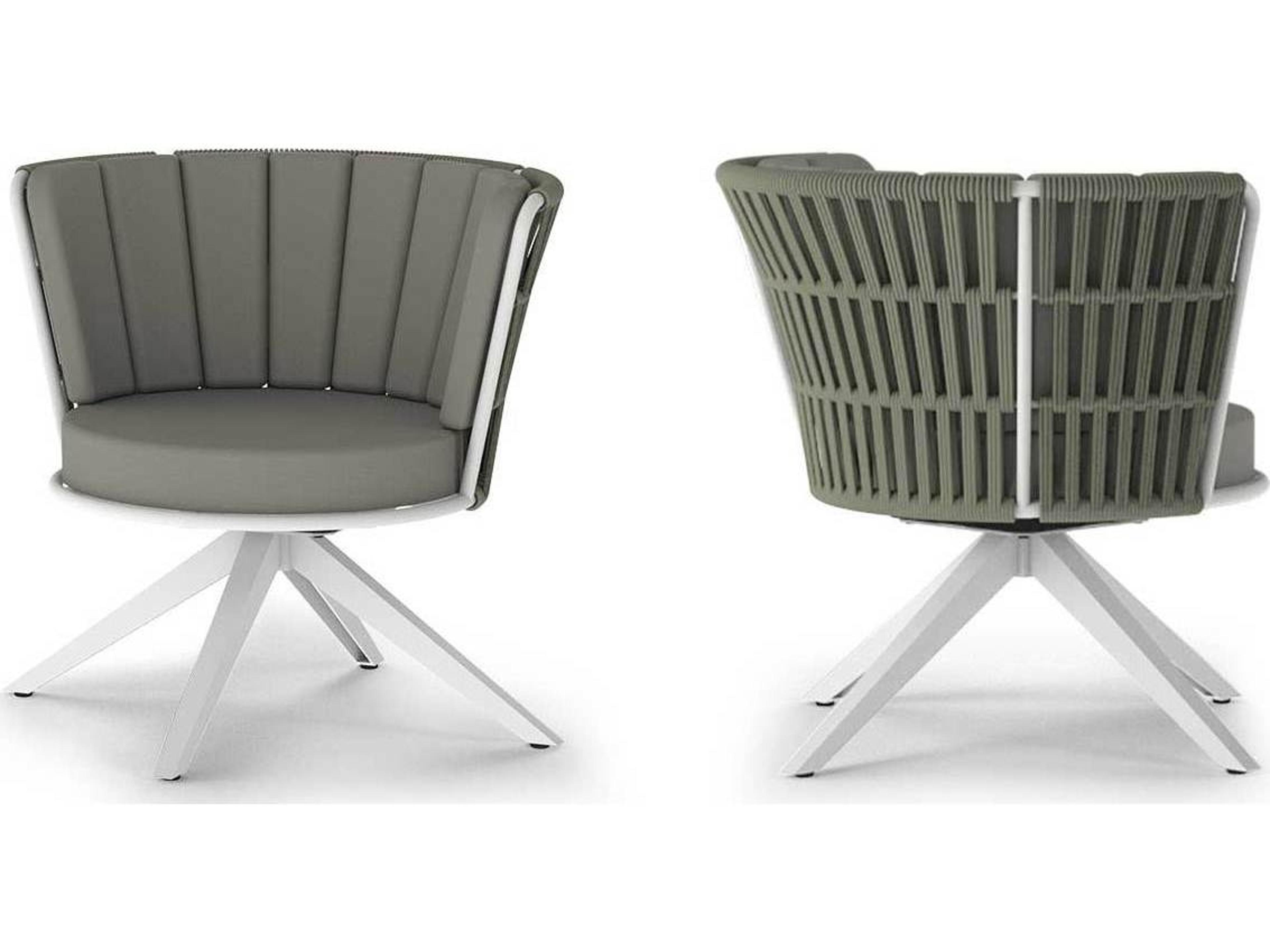 MamaGreen Daisy Rae Aluminum Rope Swivel Outdoor Lounge Chair