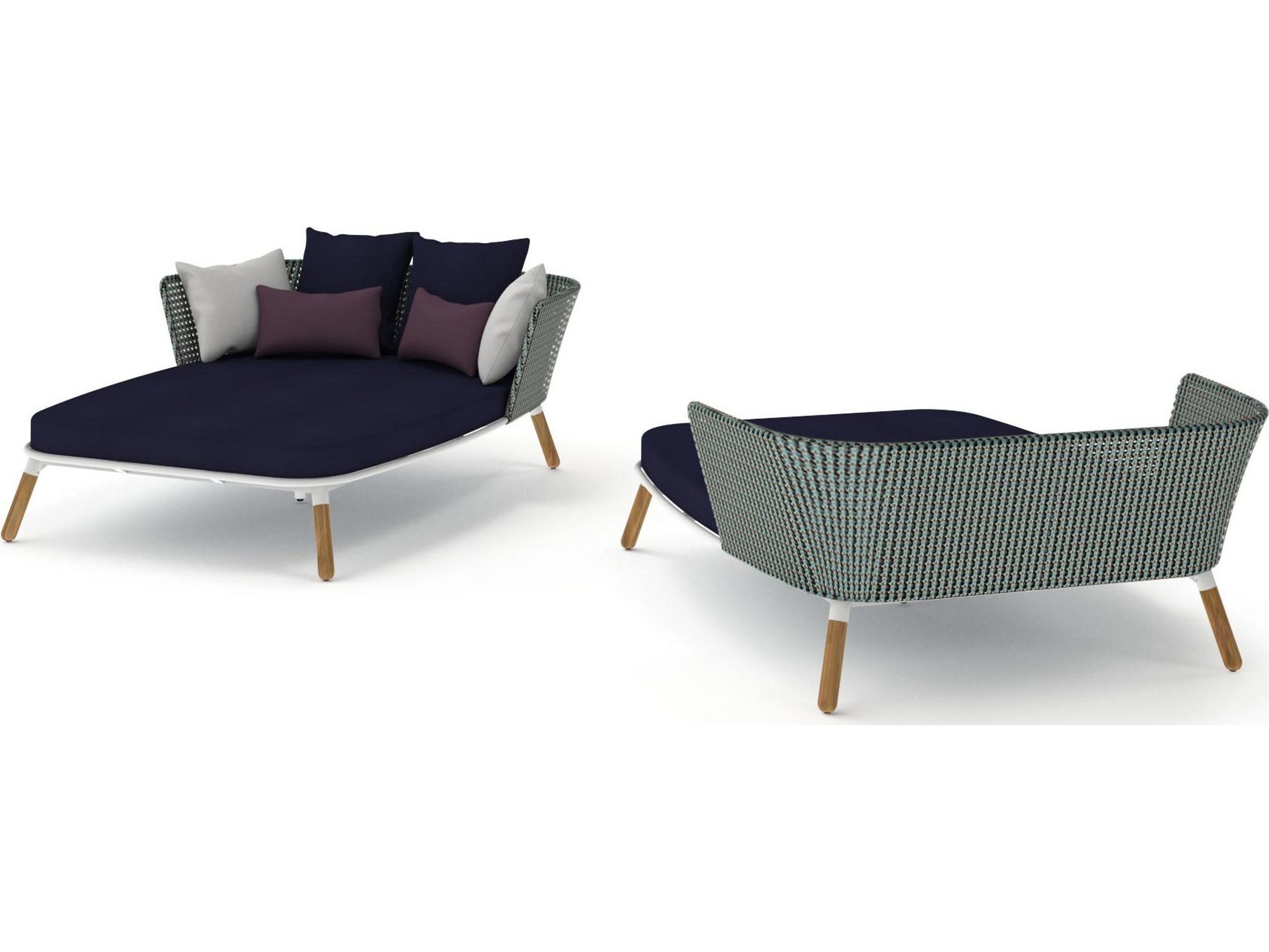 MamaGreen Daisy Mae Teak Wicker Outdoor Patio Daybed