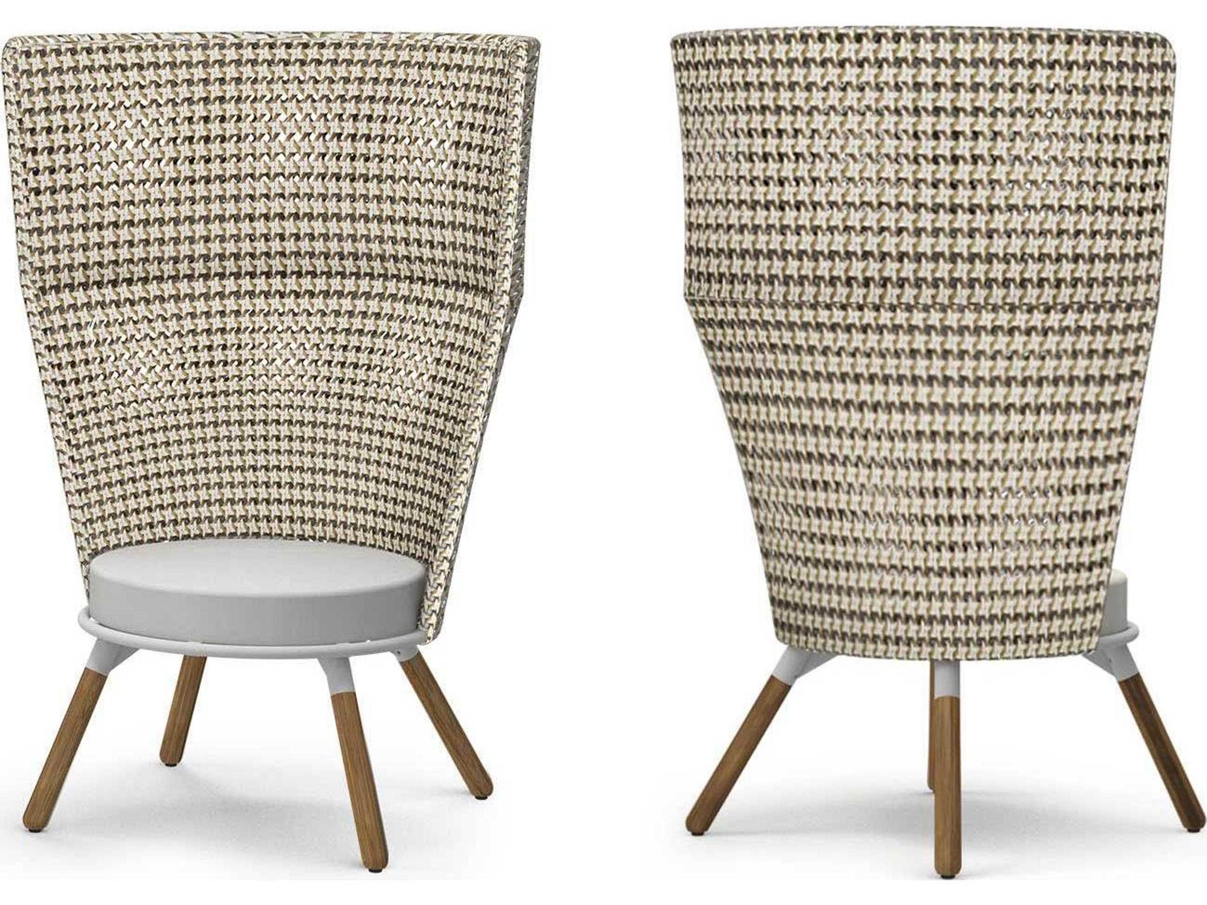 MamaGreen Daisy Mae Teak Wicker High Back Chat Outdoor Patio Lounge Chair