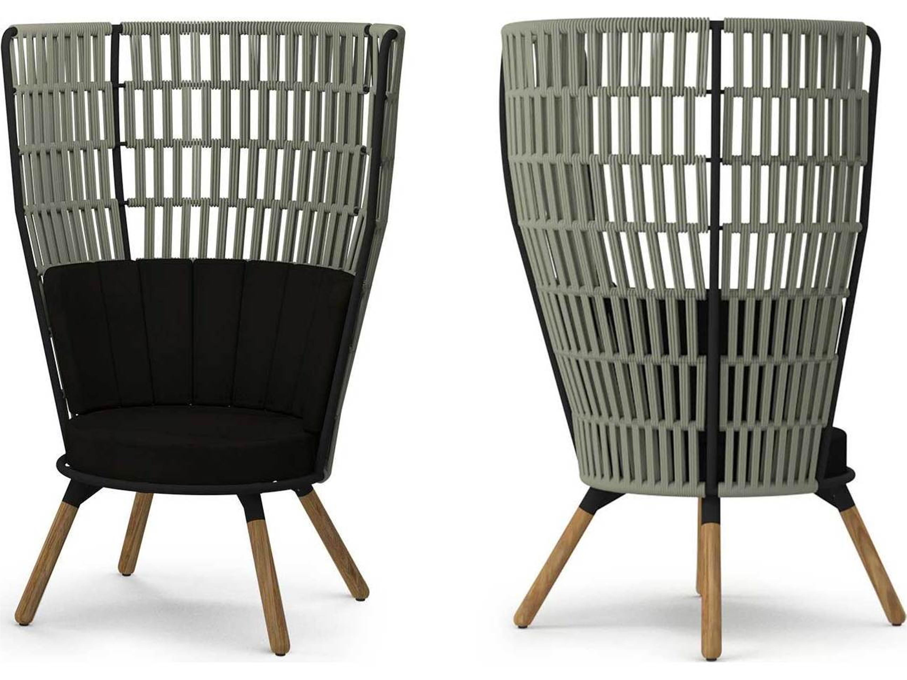 MamaGreen Daisy Rae Teak Rope High Back Chat Patio Lounge Chair