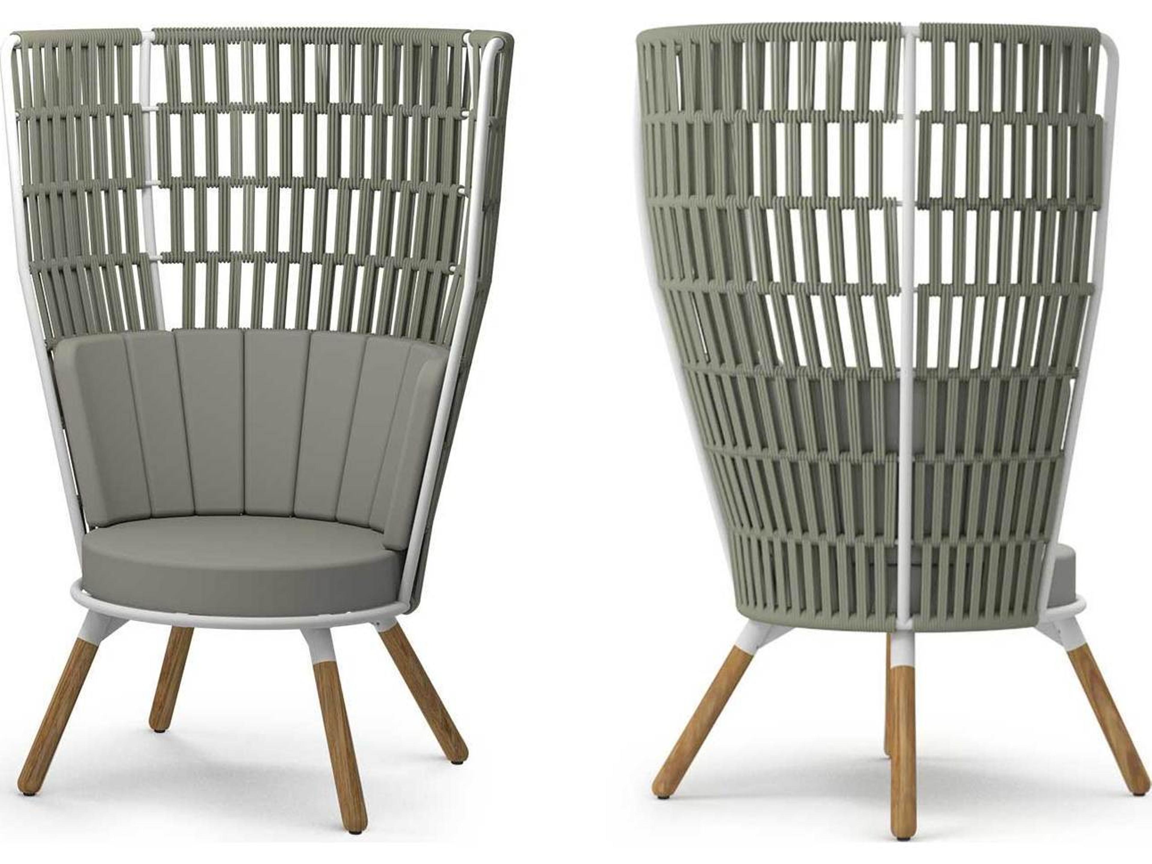 MamaGreen Daisy Rae Teak Rope High Back Chat Patio Lounge Chair