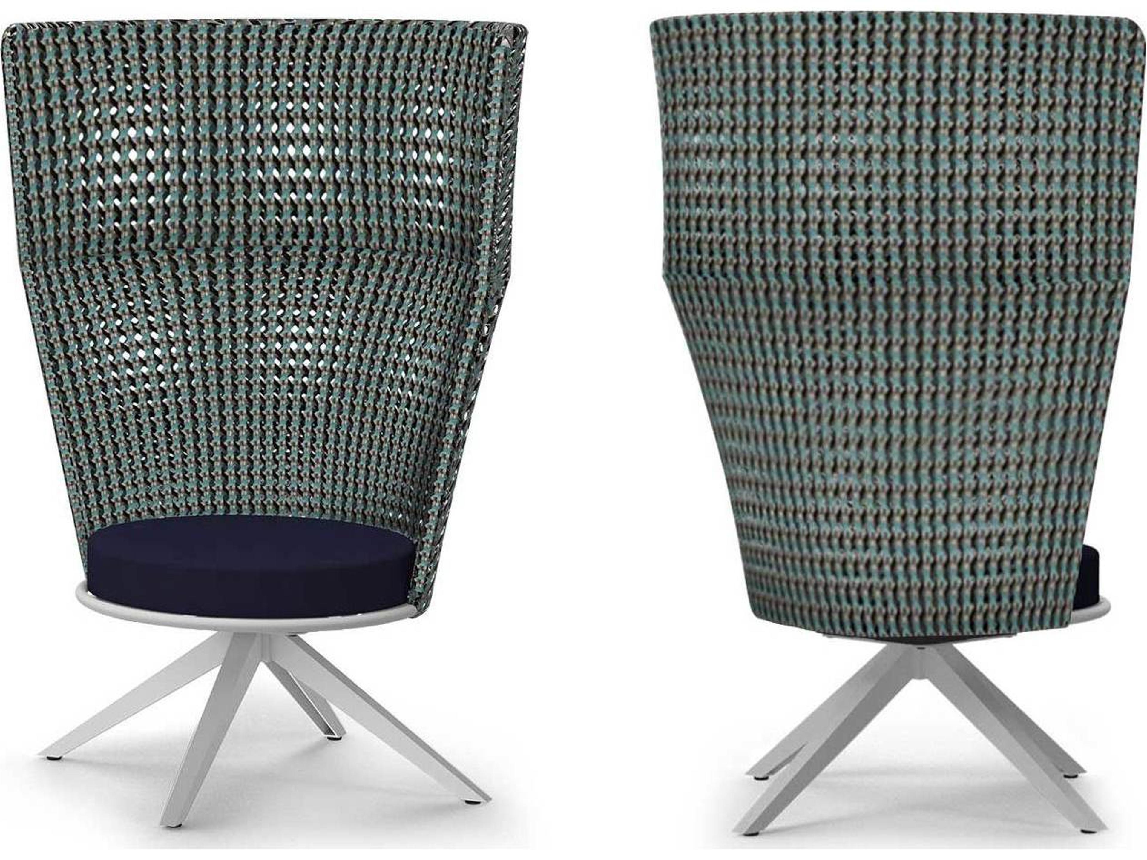 MamaGreen Daisy Mae Aluminum Wicker High Back Swivel Outdoor Lounge Chair