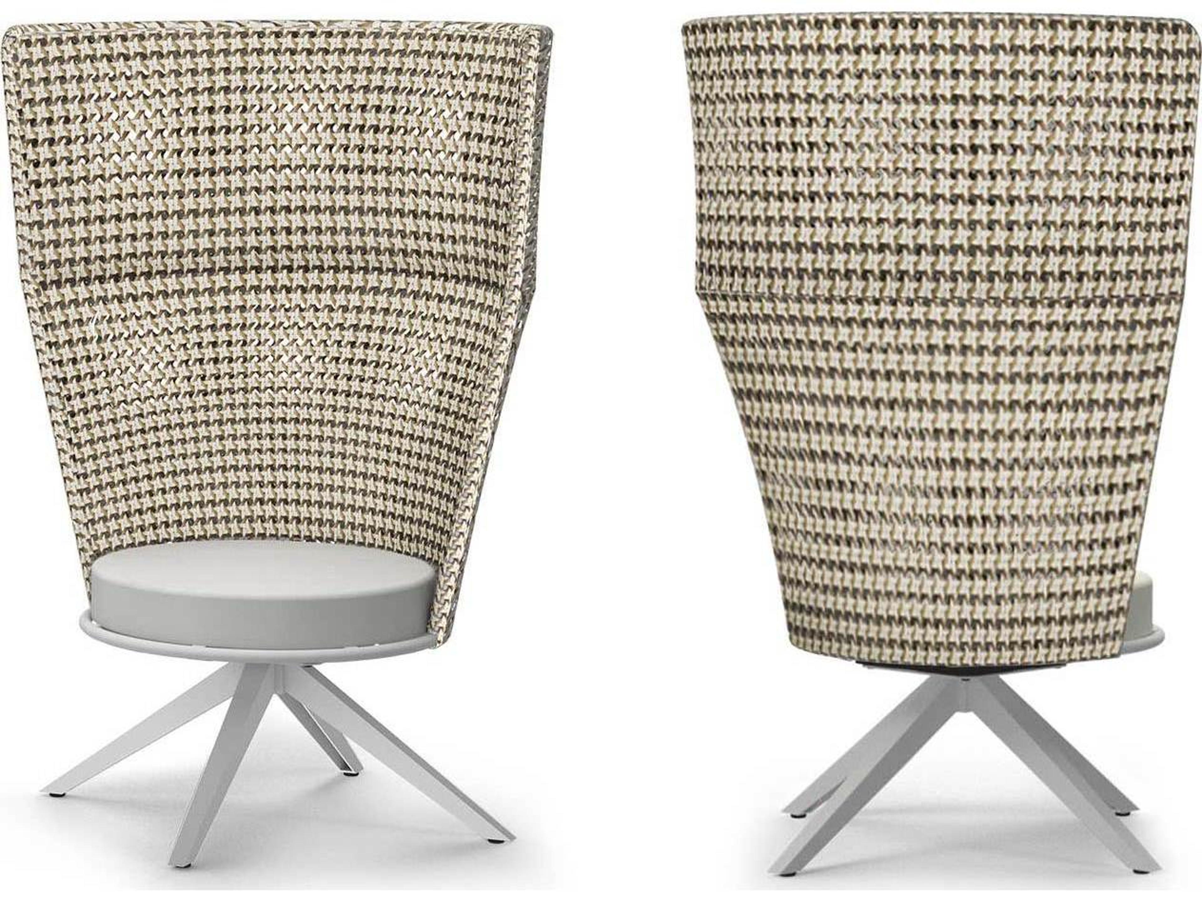 MamaGreen Daisy Mae Aluminum Wicker High Back Swivel Outdoor Lounge Chair