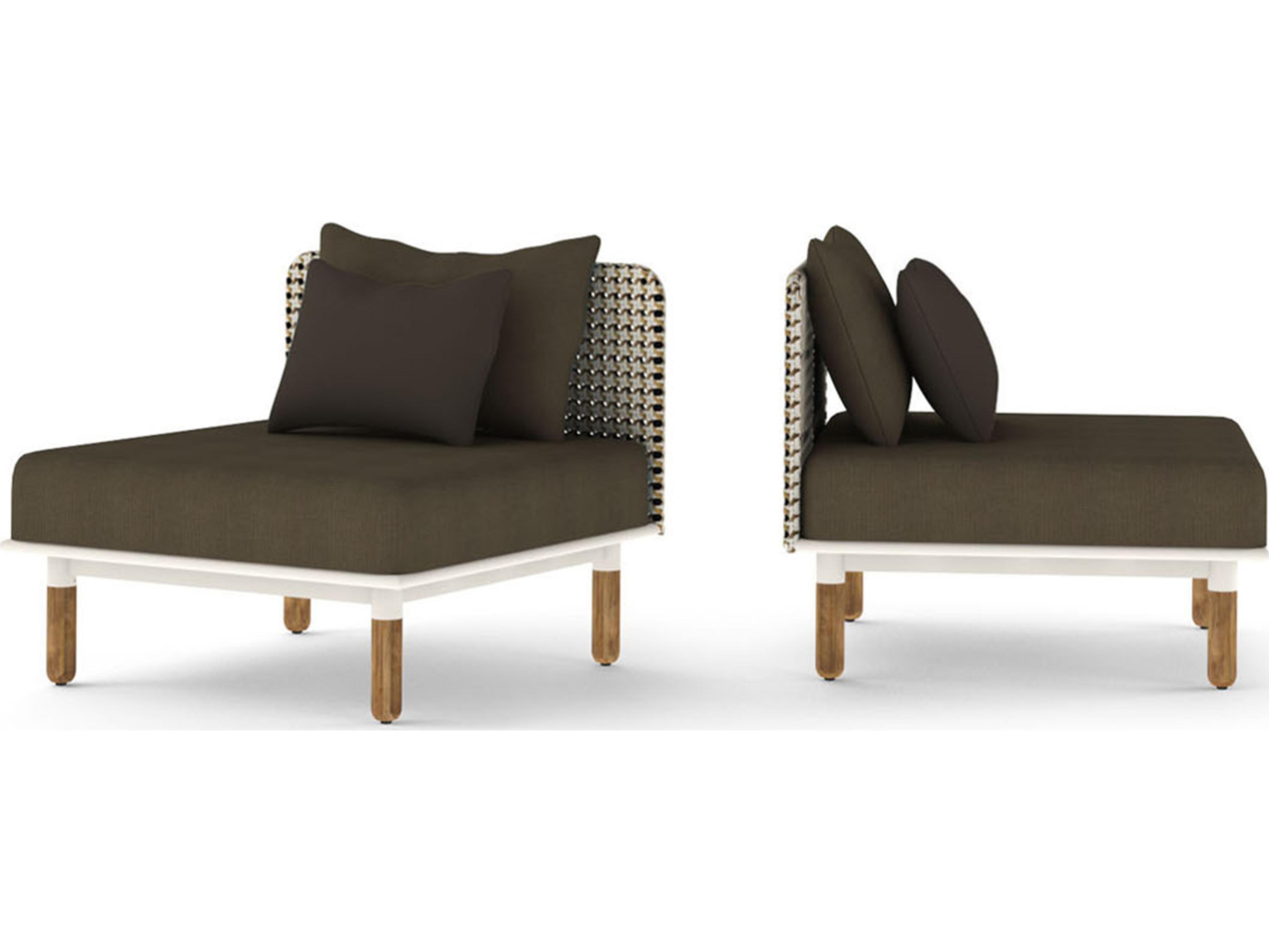 MamaGreen Daisy Mae Deep Seating Mae Teak Wicker Modular Outdoor Lounge Chair