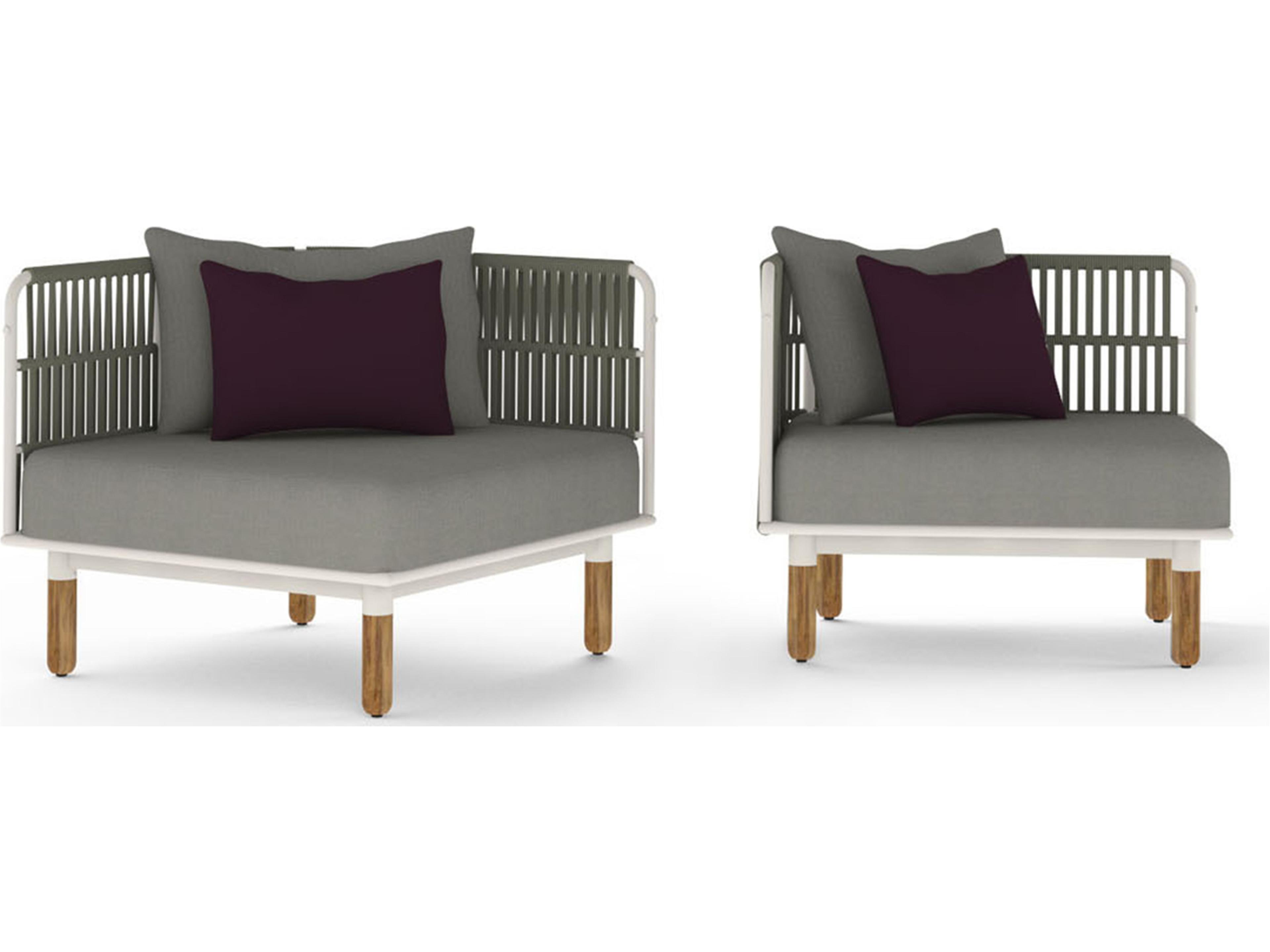 MamaGreen Daisy Rae Deep Seating Teak Rope Corner Outdoor Patio Lounge Chair