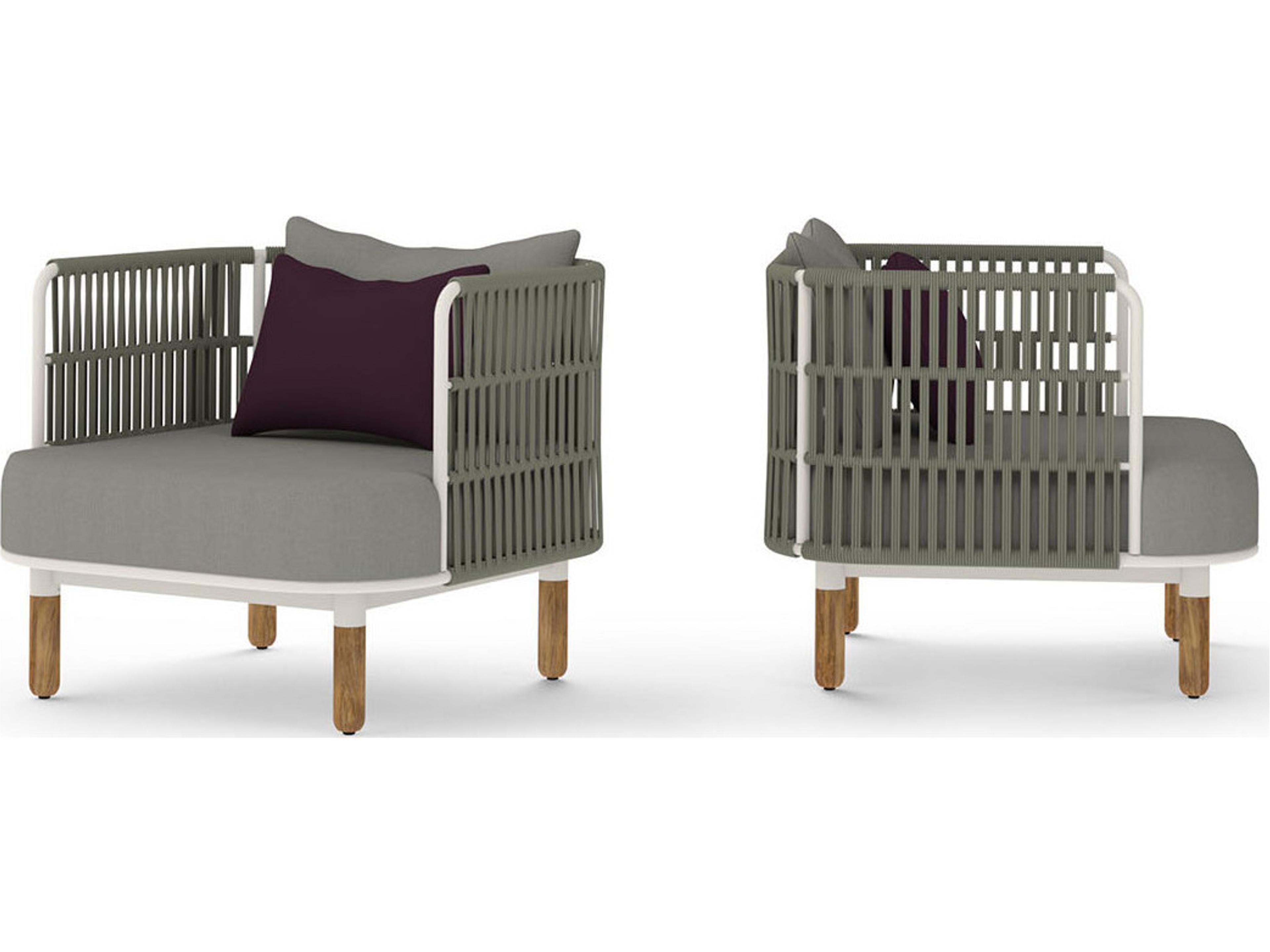 MamaGreen Daisy Rae Deep Seating Teak Rope Outdoor Lounge Chair