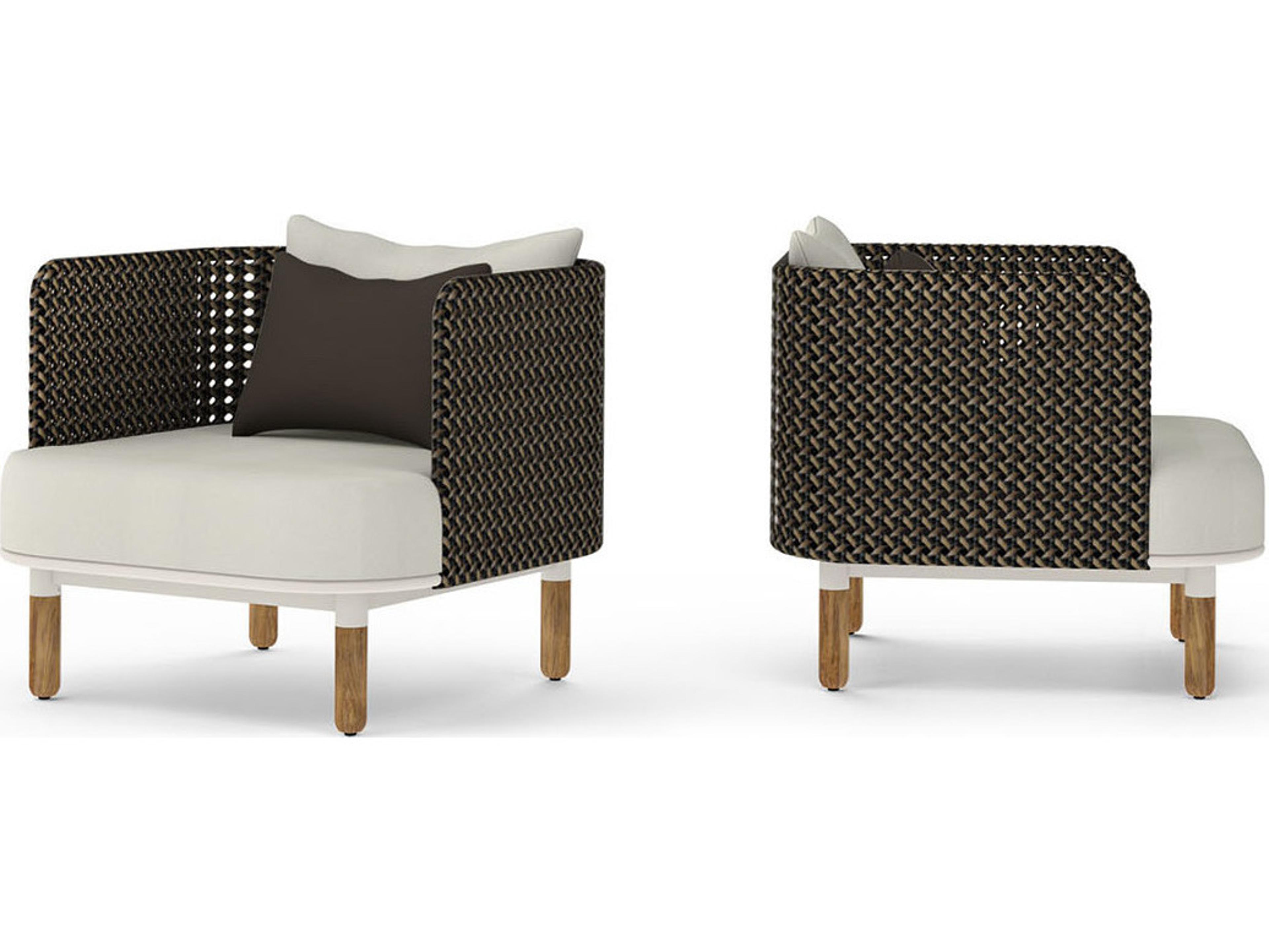 MamaGreen Daisy Mae Deep Seating Teak Wicker Outdoor Patio Lounge Chair