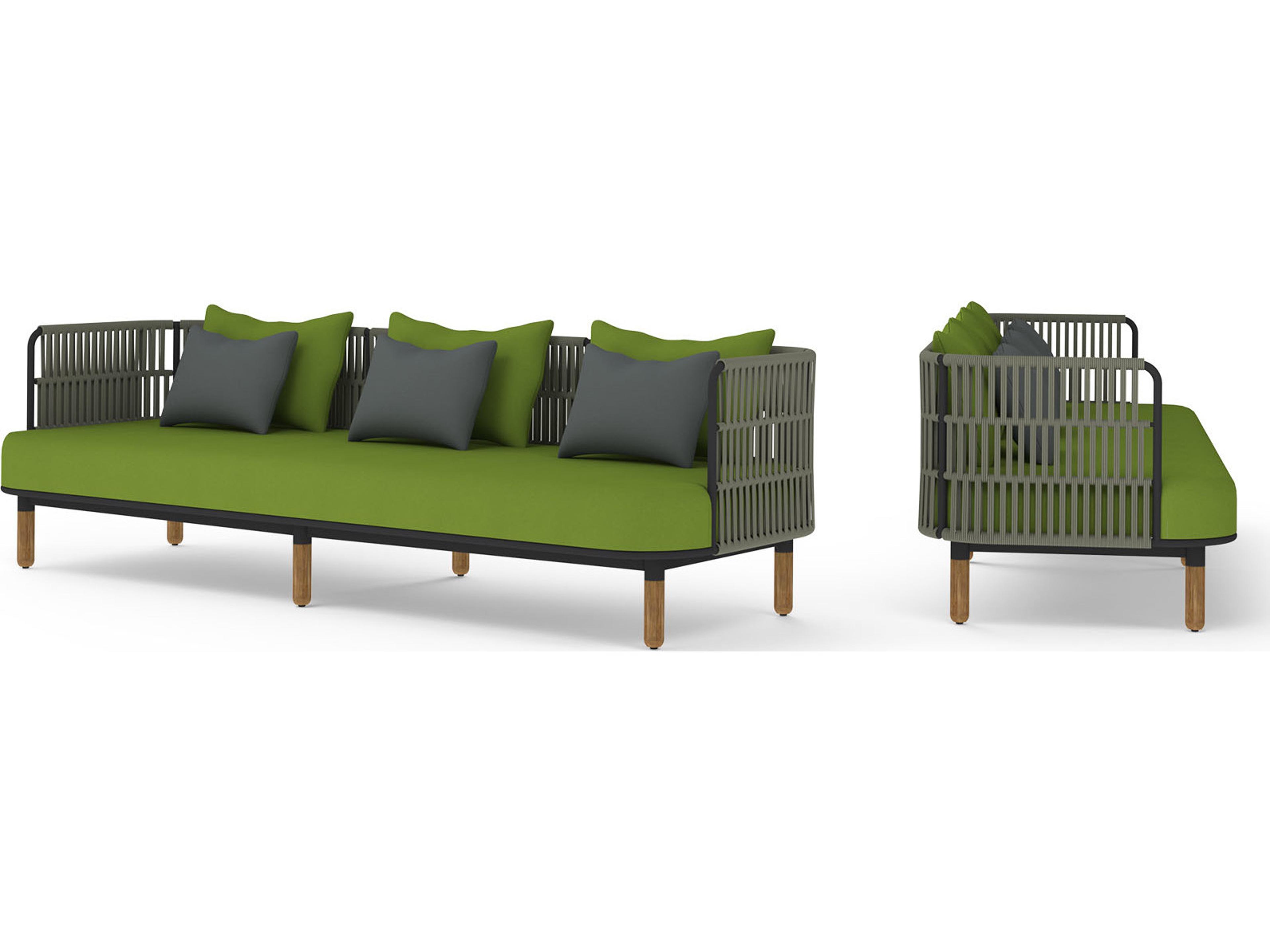 MamaGreen Daisy Rae Deep Seating Teak Rope Outdoor Sofa