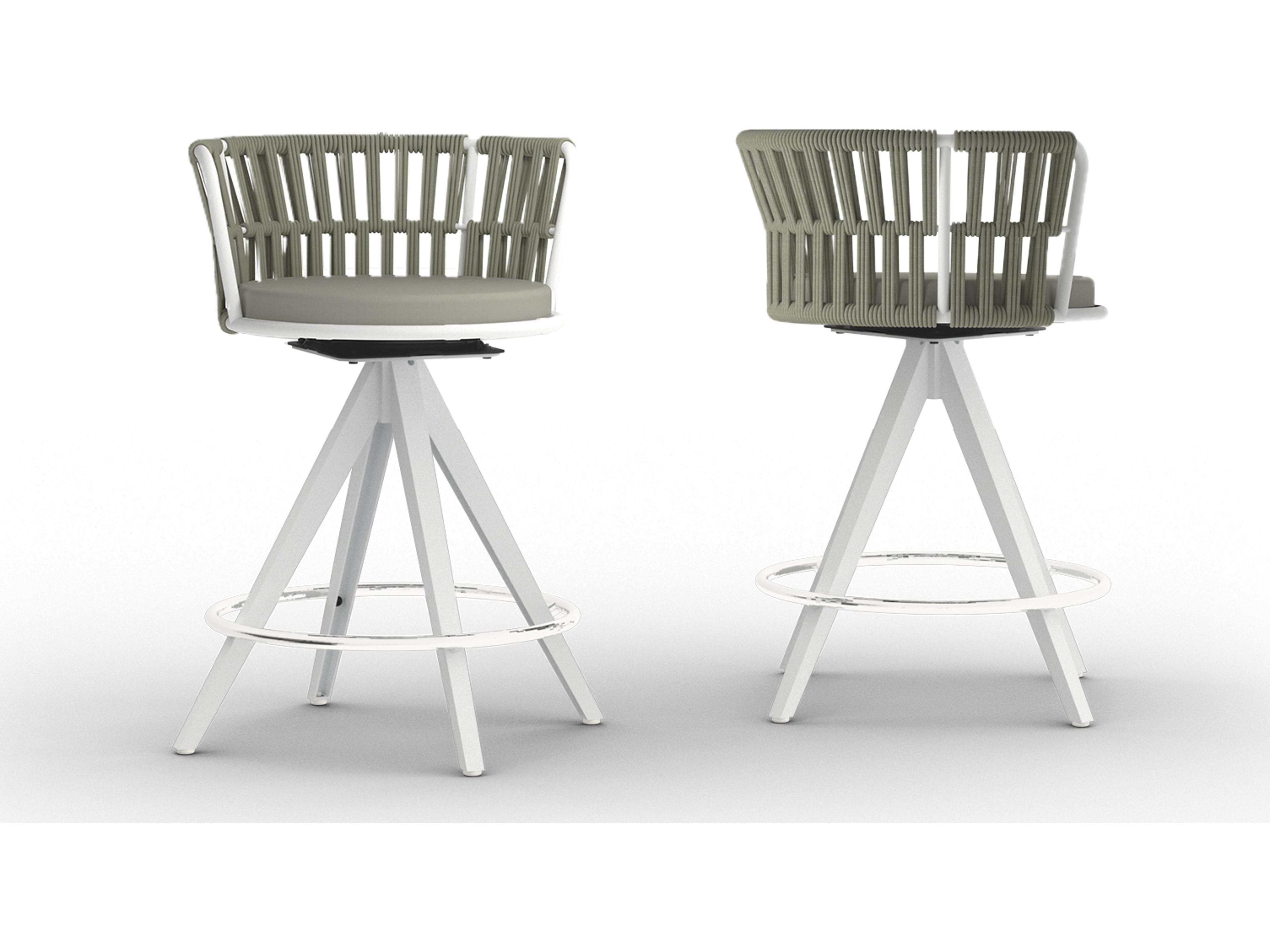 MamaGreen Daisy Rae Aluminum Swivel Outdoor Counter Chair