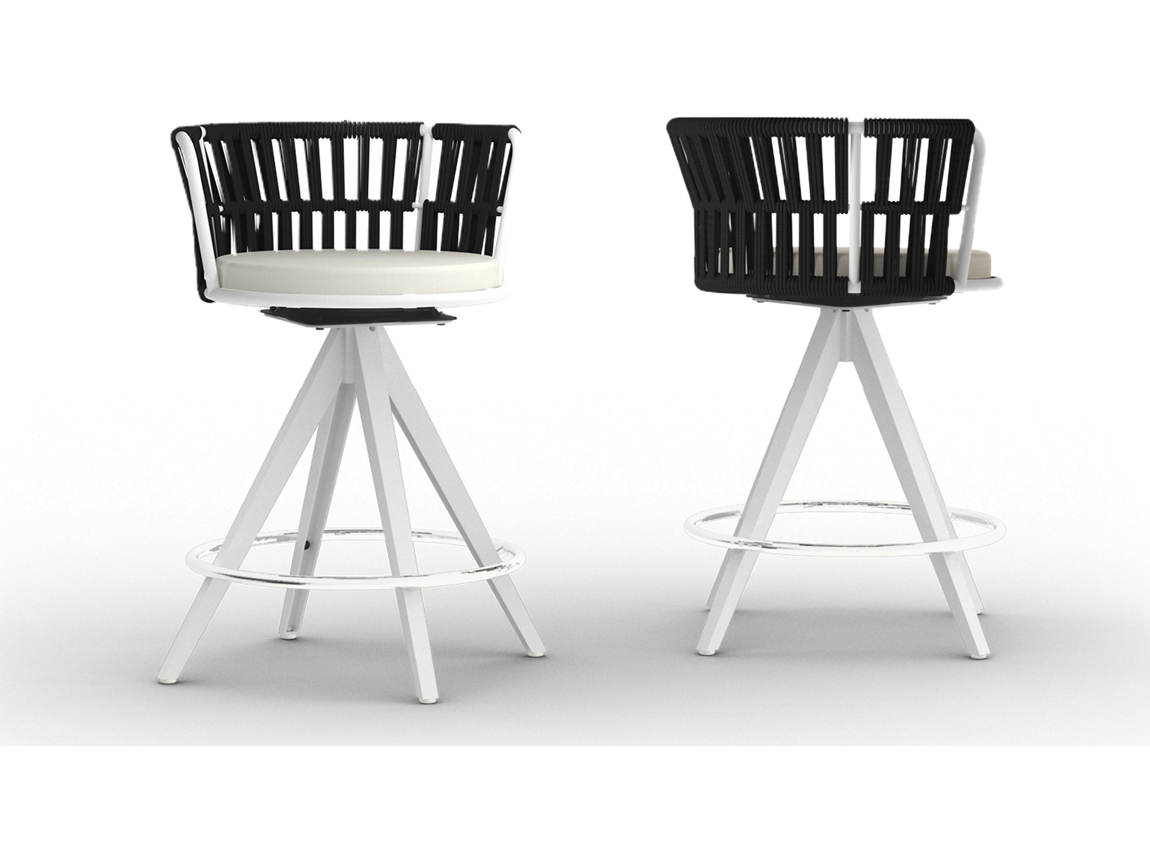 MamaGreen Daisy Rae Aluminum Swivel Outdoor Counter Chair