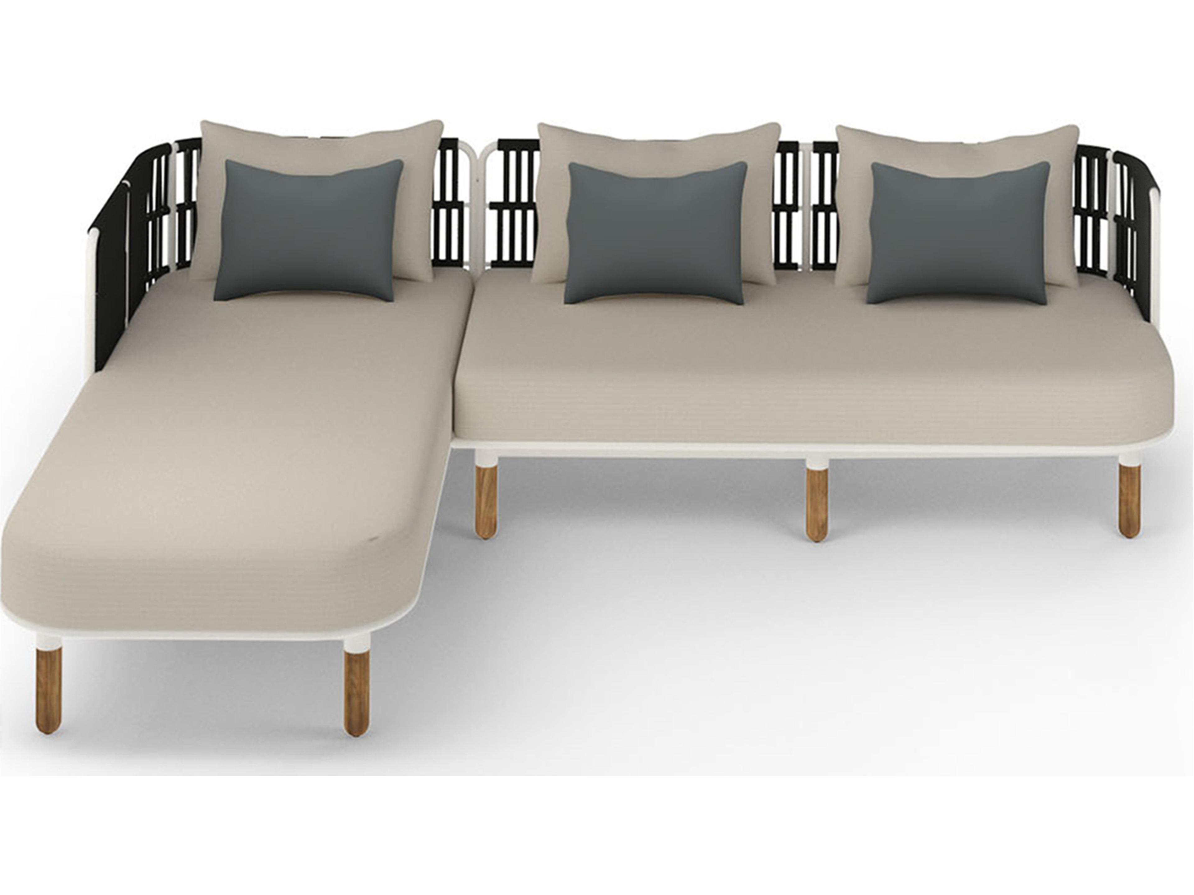 MamaGreen Daisy Rae Deep Seating Teak Rope Sectional Patio Lounge Set