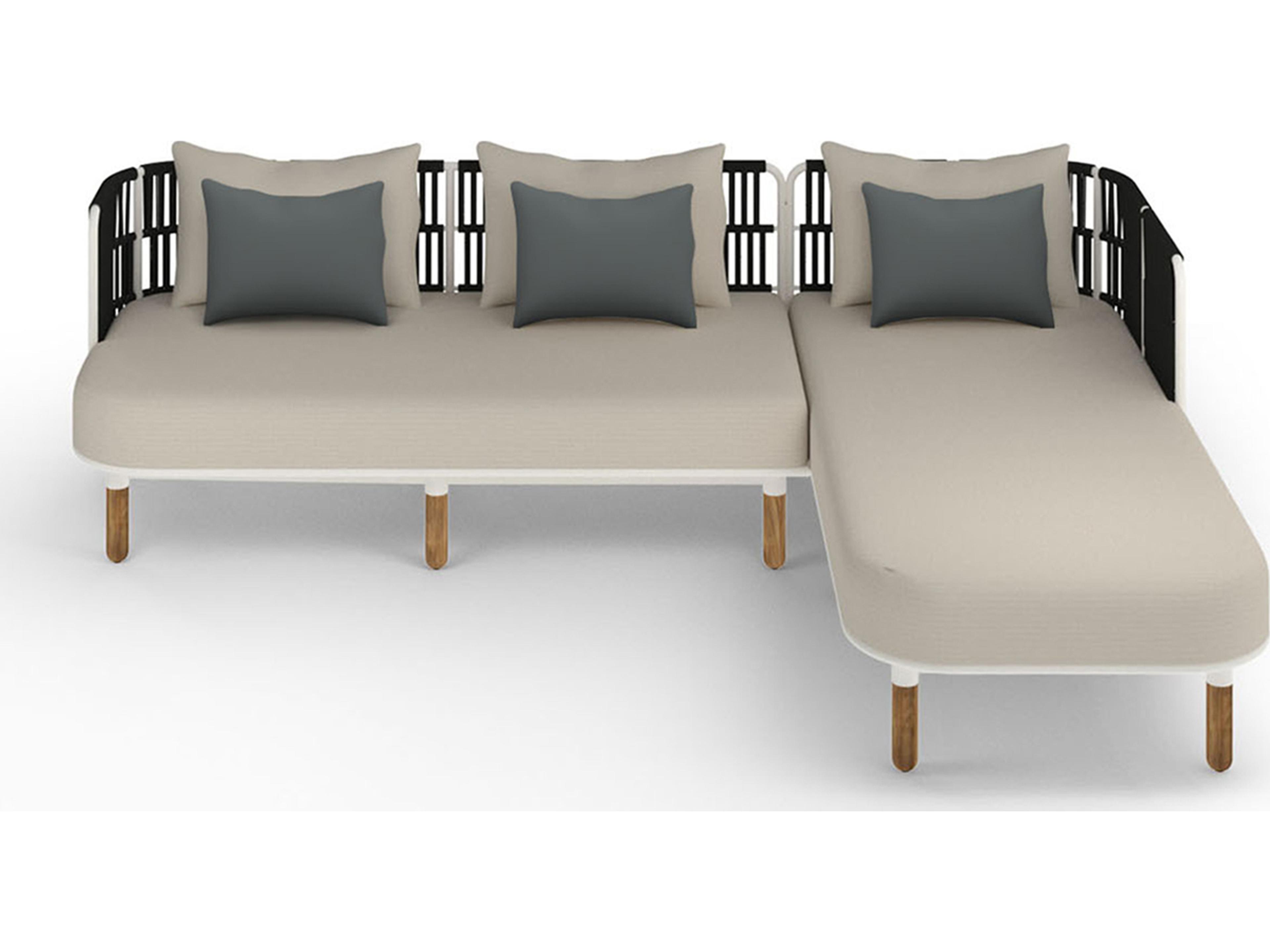 MamaGreen Daisy Rae Deep Seating Teak Rope Sectional Outdoor Lounge Set