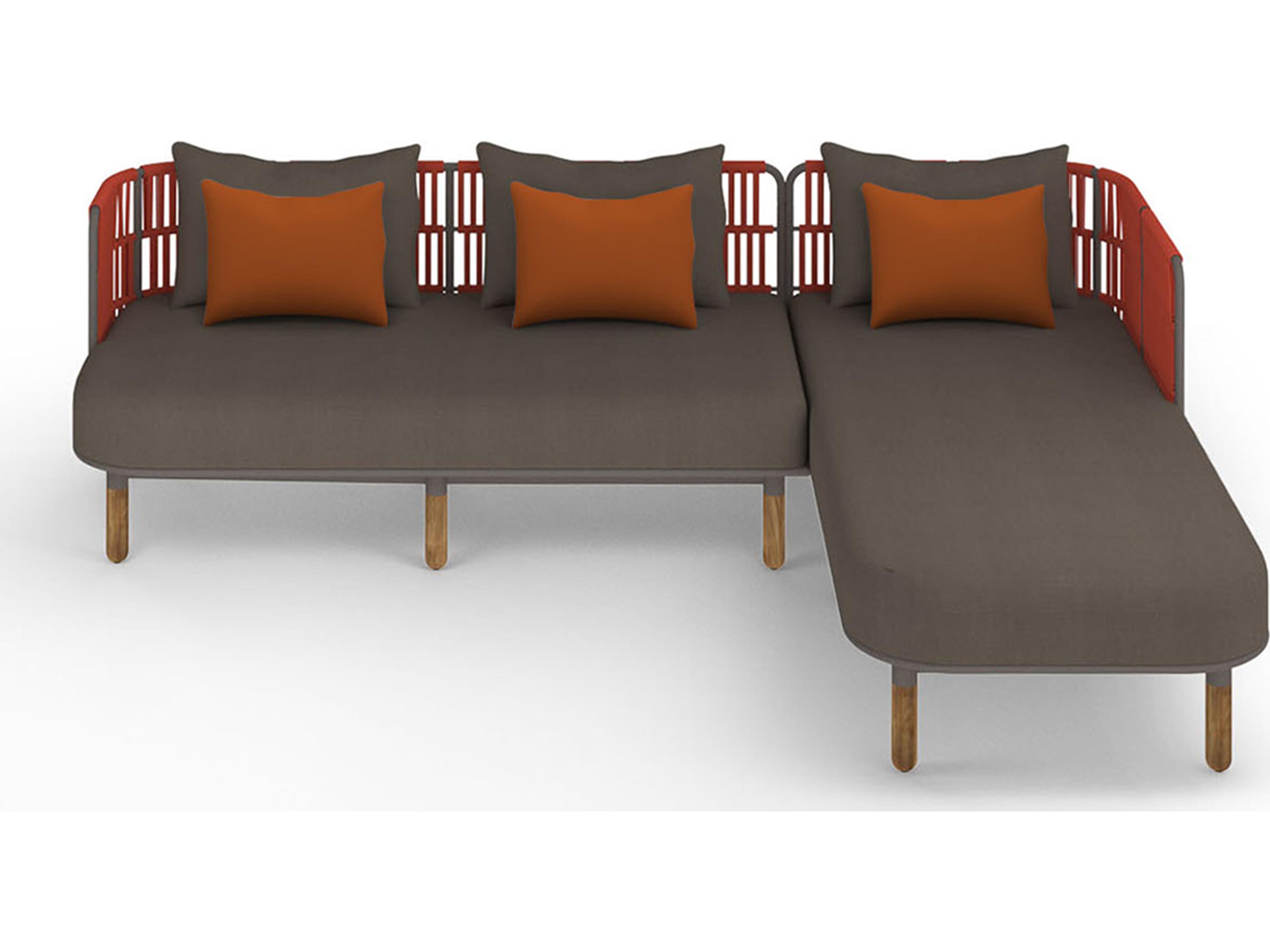 MamaGreen Daisy Rae Deep Seating Teak Rope Sectional Outdoor Lounge Set