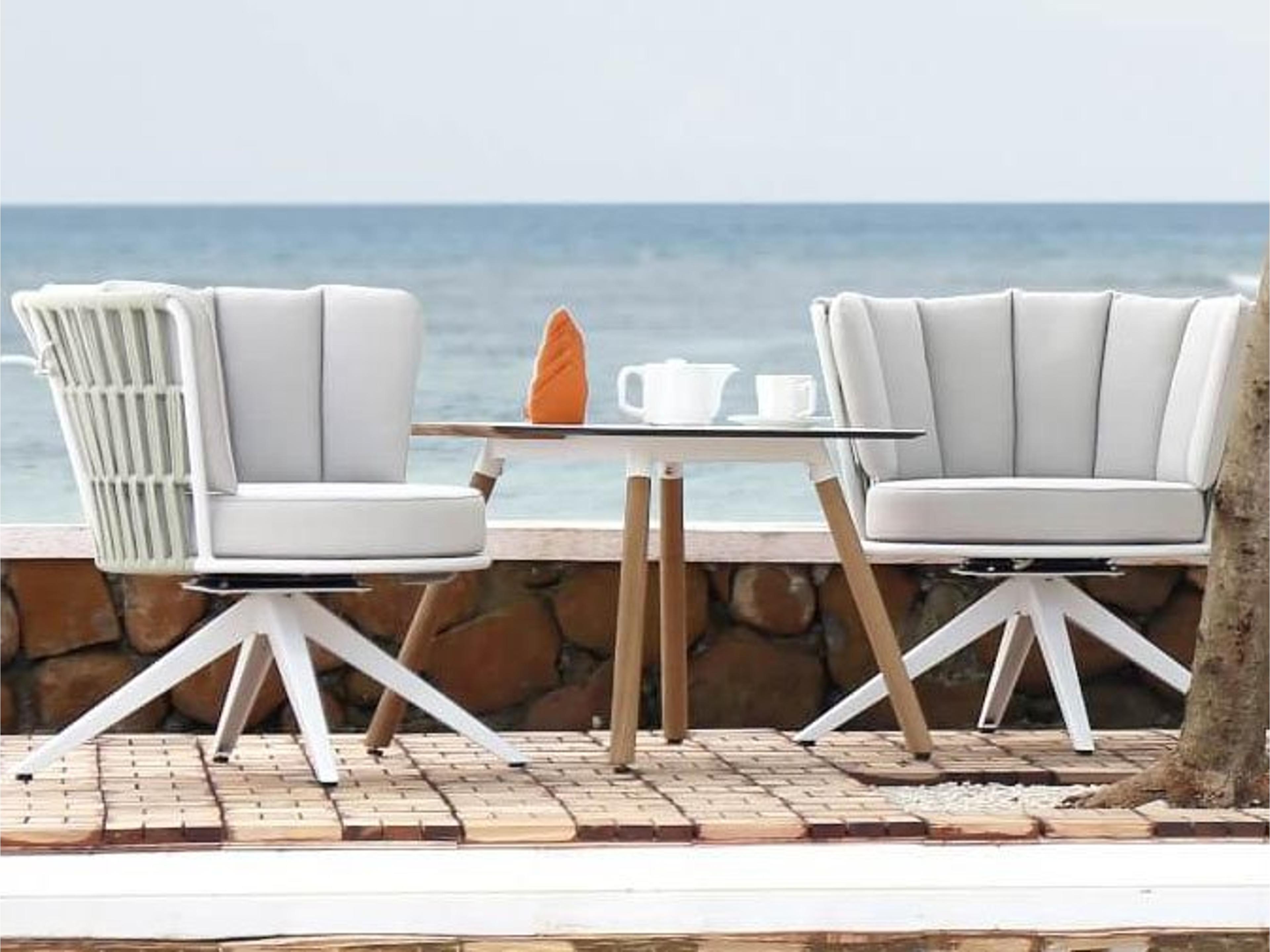 MamaGreen Daisy Rae Aluminum Rope Outdoor Patio Lounge Set