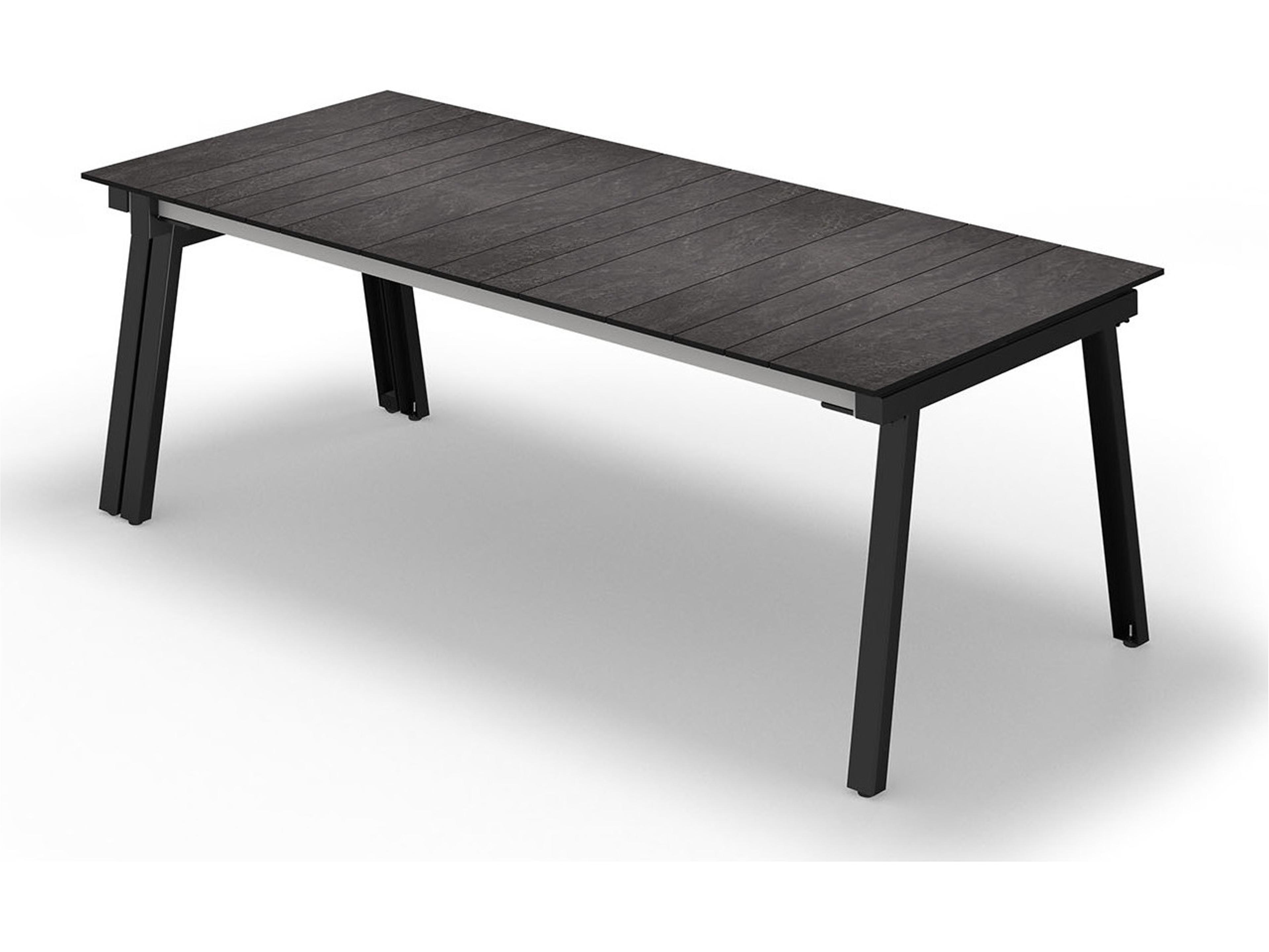 MamaGreen Maxximus Steel Extendable Rectangular HPL Top Outdoor Dining Table
