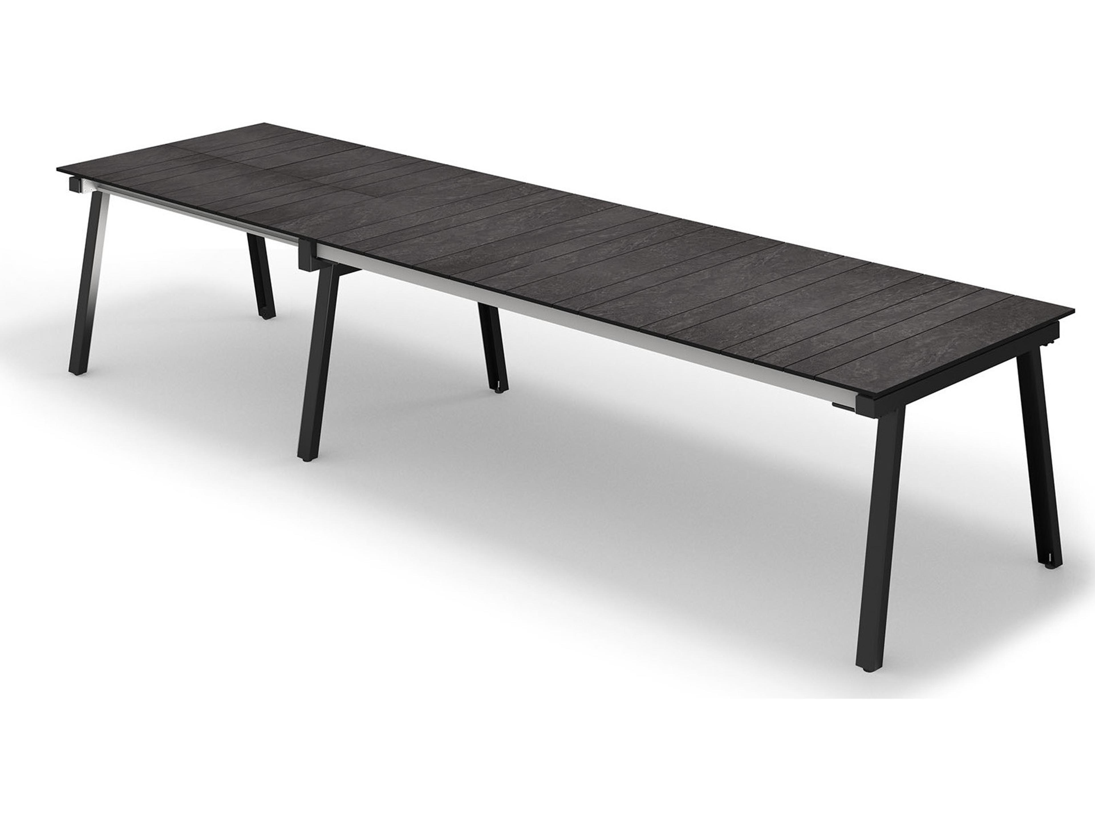 MamaGreen Maxximus Steel Extendable Rectangular HPL Top Patio Dining Table
