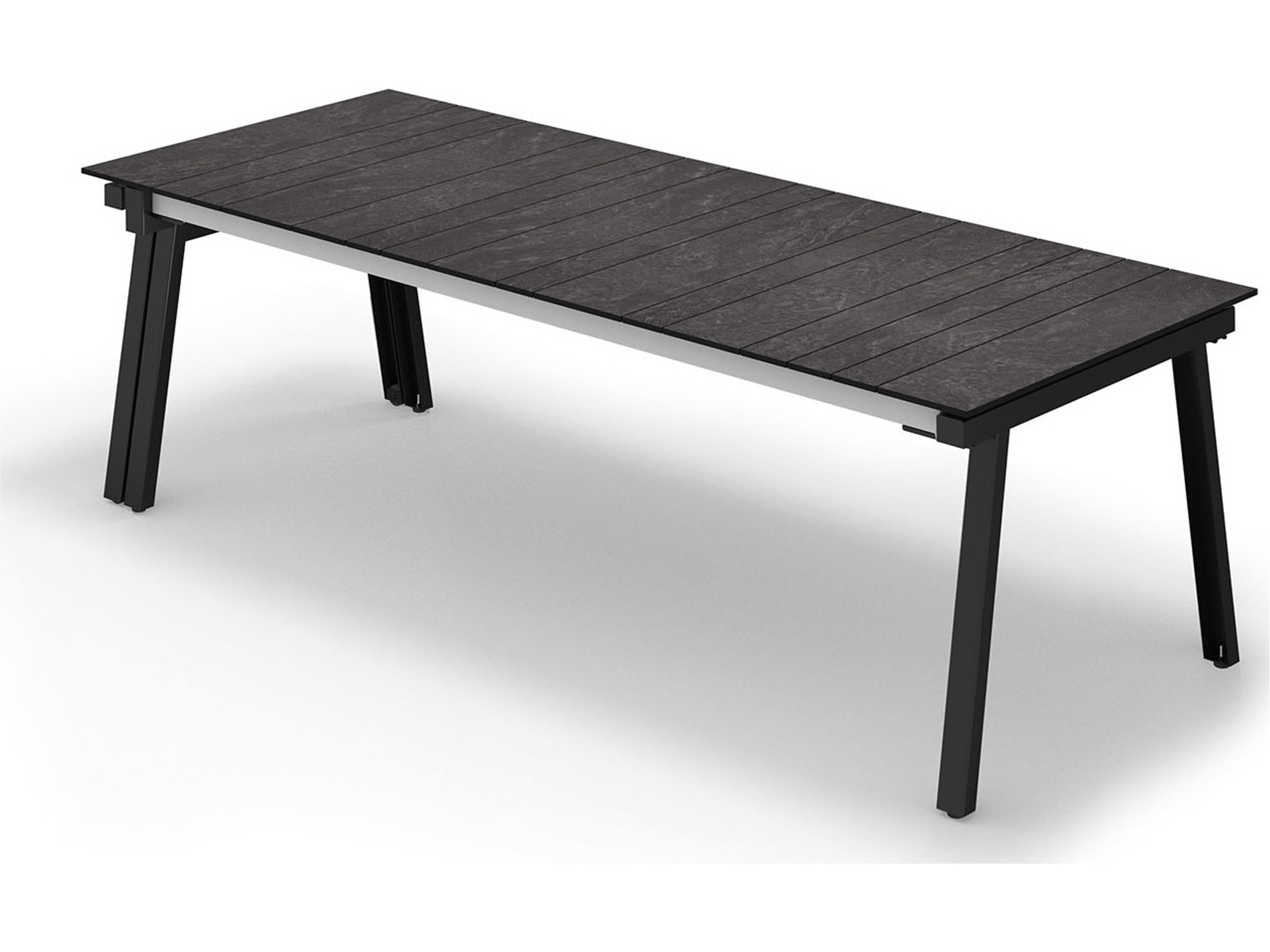 MamaGreen Maxximus Steel Extendable Rectangular HPL Top Patio Dining Table