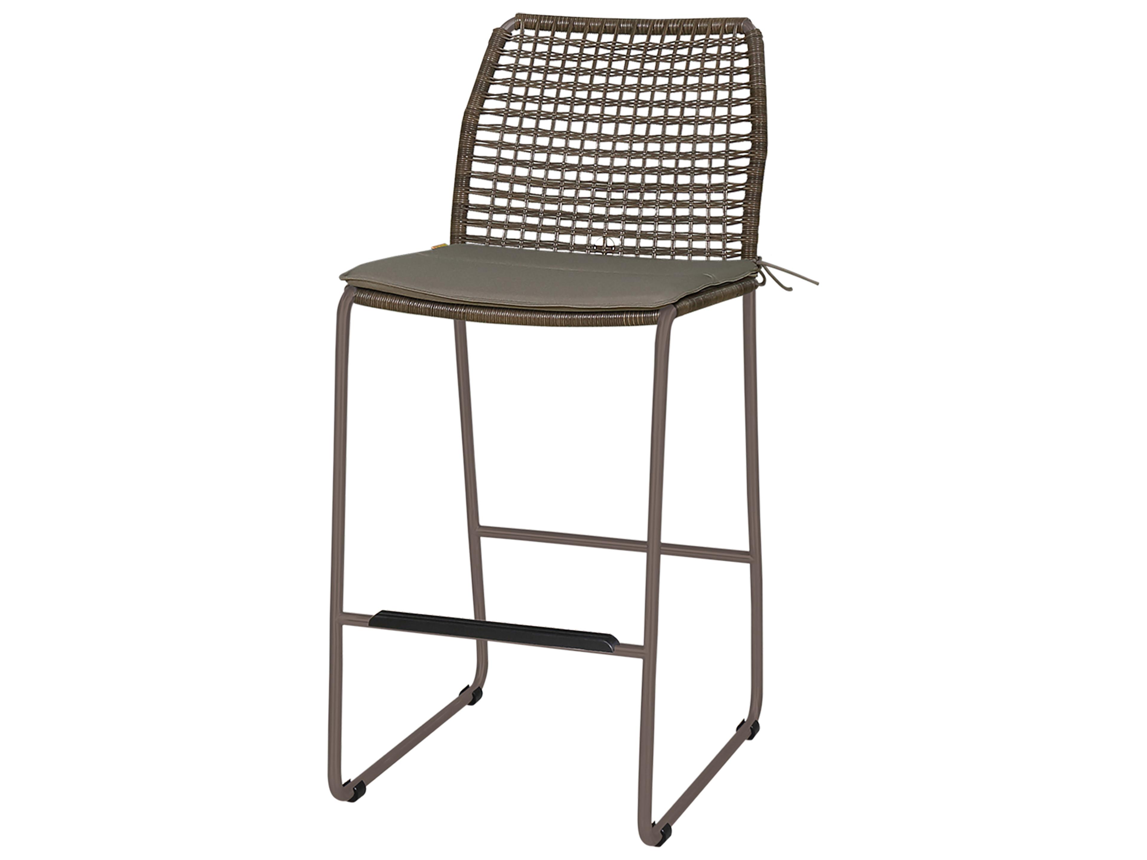 MamaGreen Manda Aluminum Wicker Bar Side Stool
