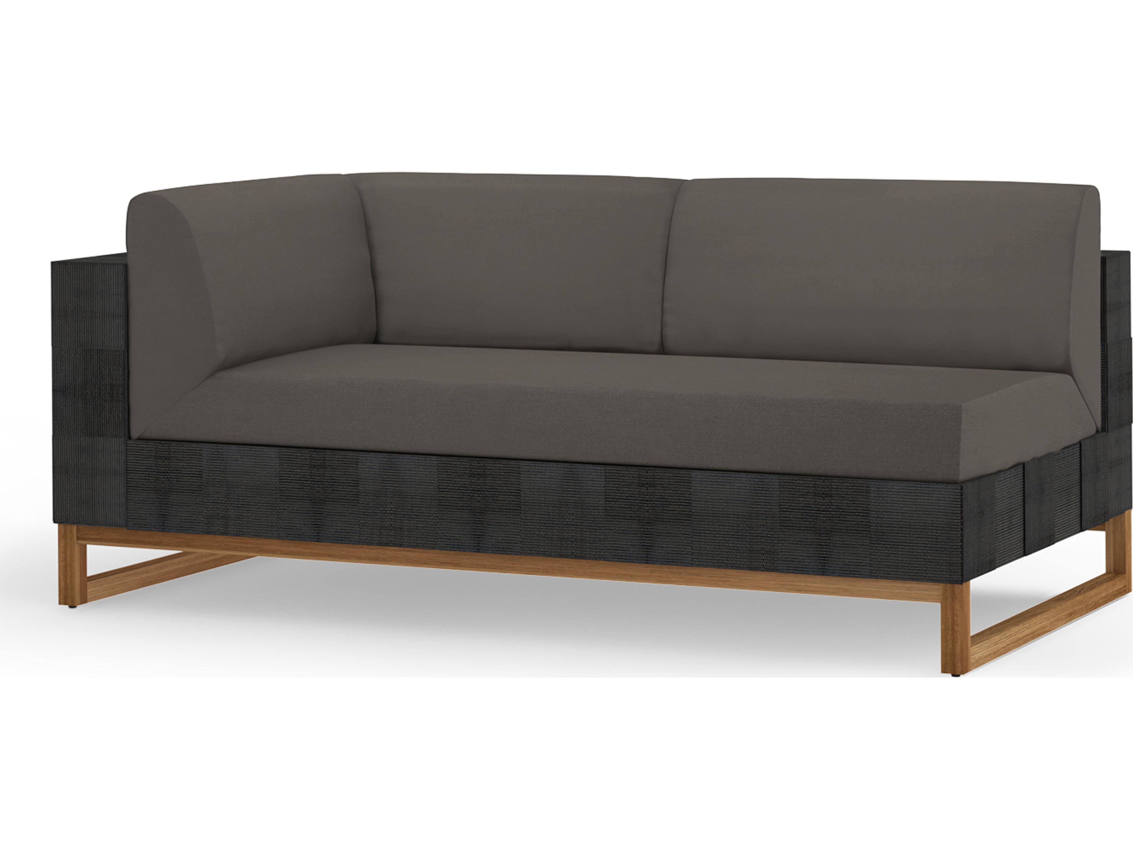 MamaGreen Ekka Wicker Cushion Right Arm Patio Loveseat