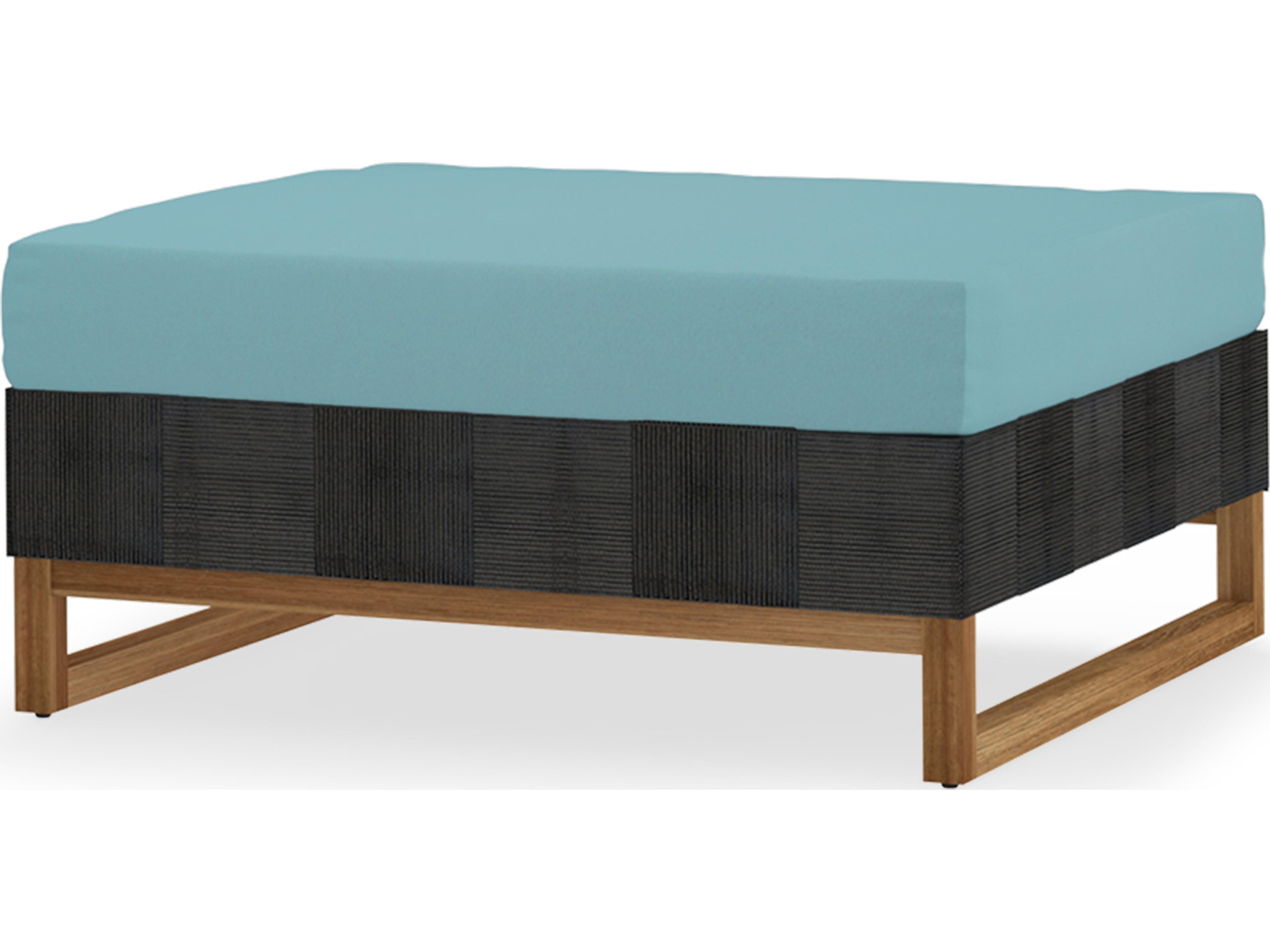 MamaGreen Ekka Wicker Cushion Outdoor Patio Ottoman