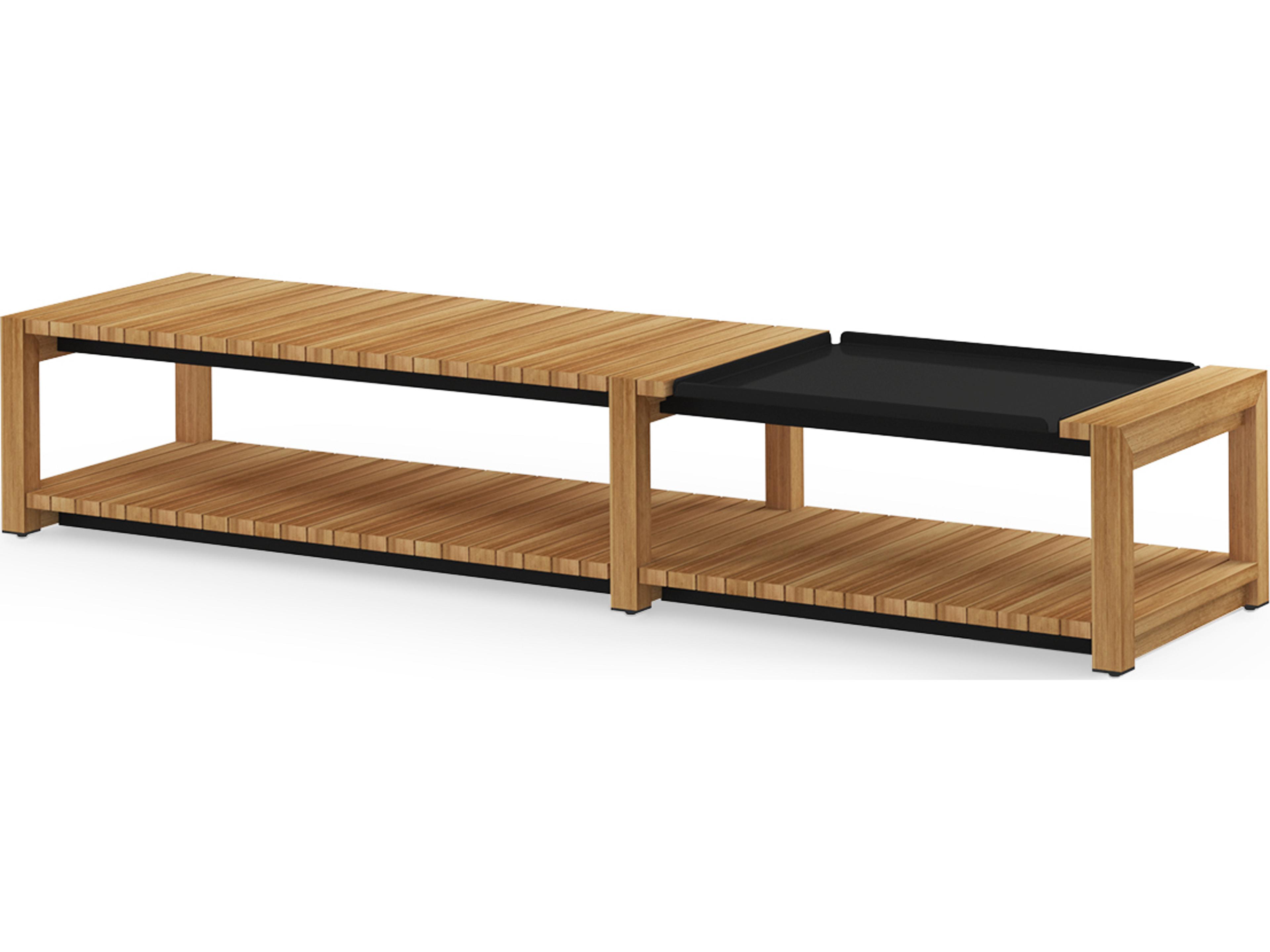 MamaGreen Ekka Teak Rectangular Long Outdoor Coffee Table