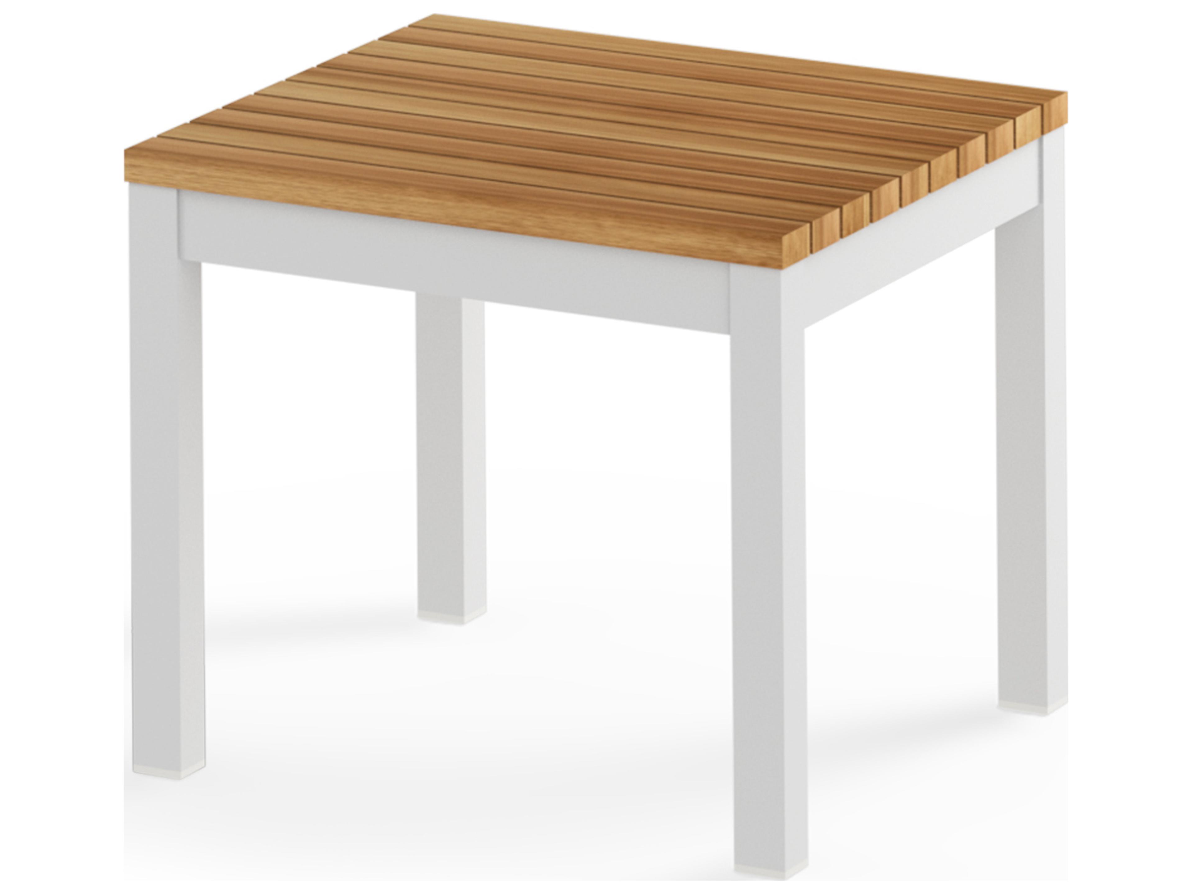 MamaGreen Ekka Aluminum Square Small Patio End Table