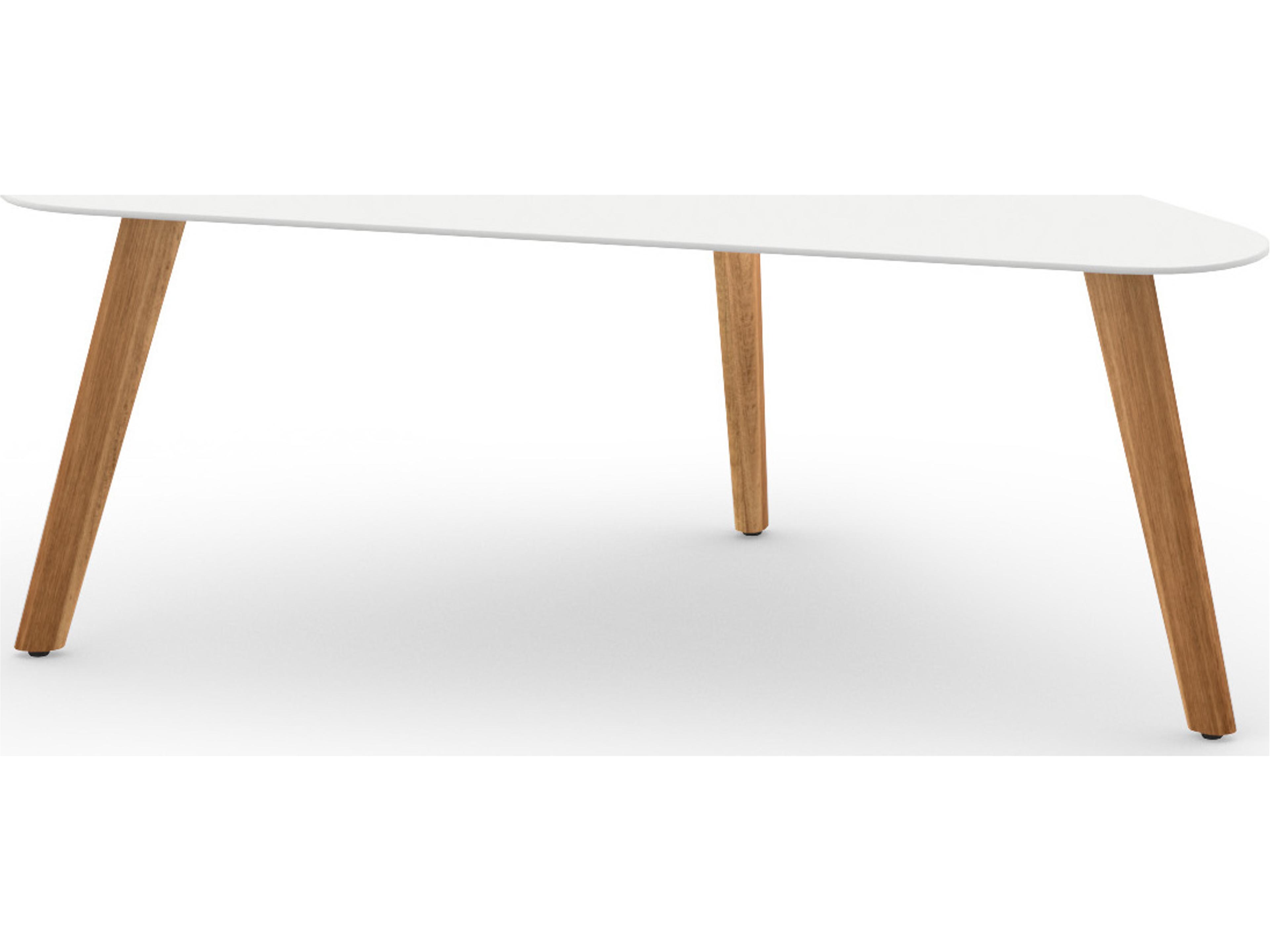 Kaat Teak Triangular Large Patio Coffee Table