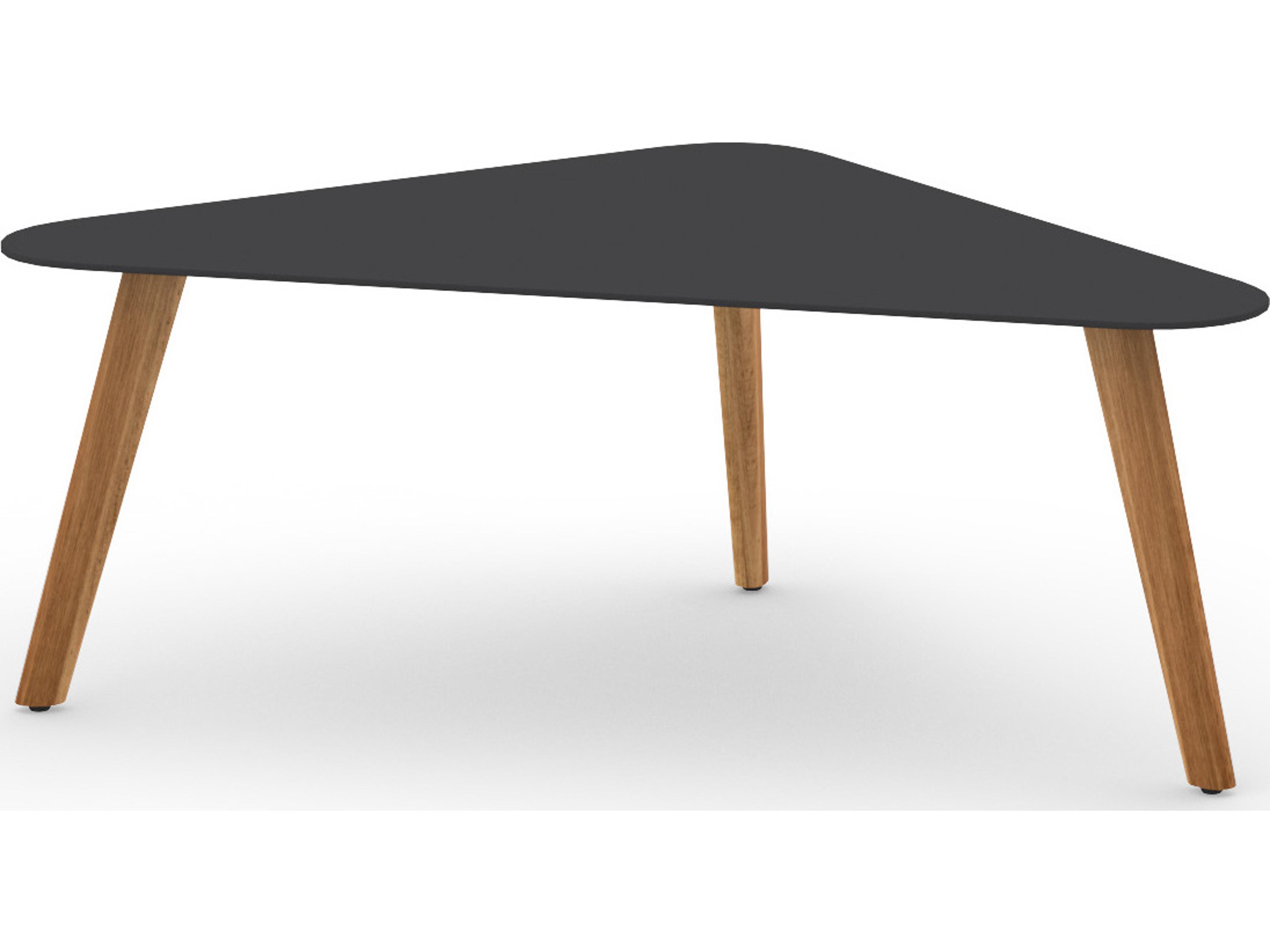 MamaGreen Kaat Teak Triangular Large Patio Coffee Table