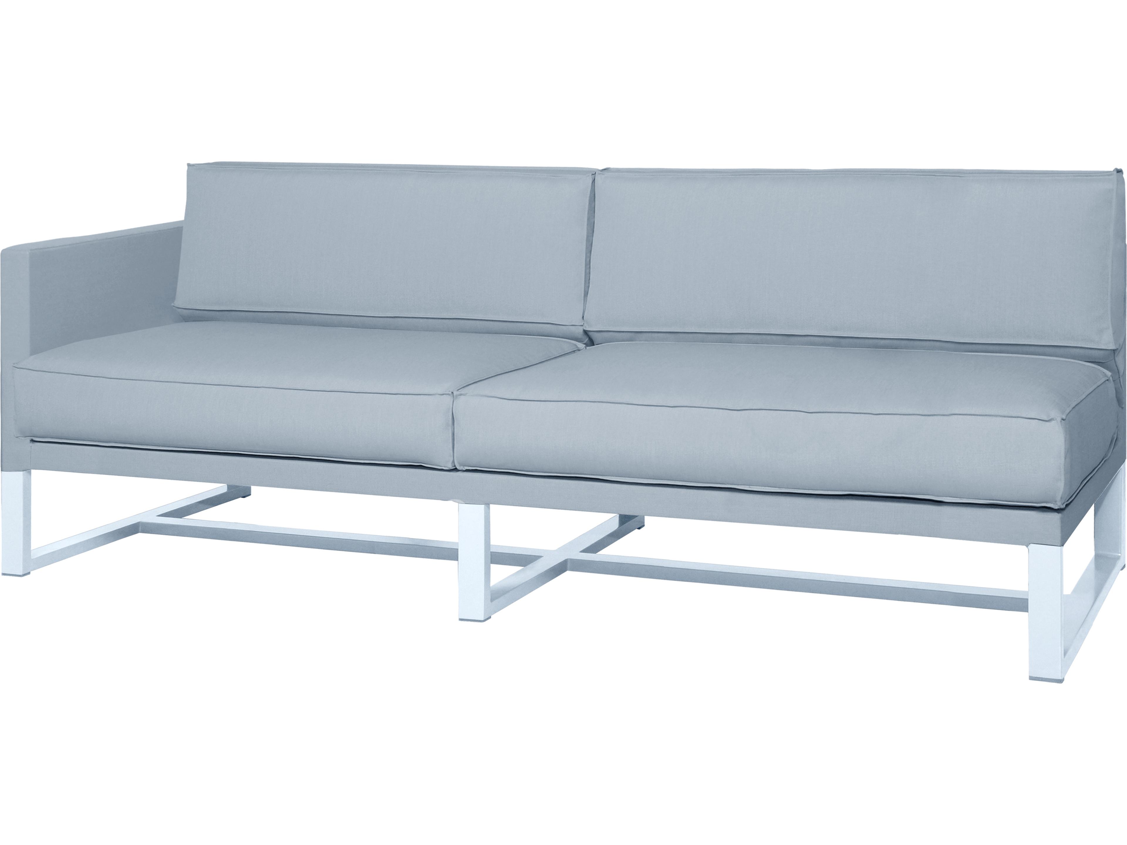 MamaGreen Mono Aluminum Cushion Modular Right Arm Patio Loveseat