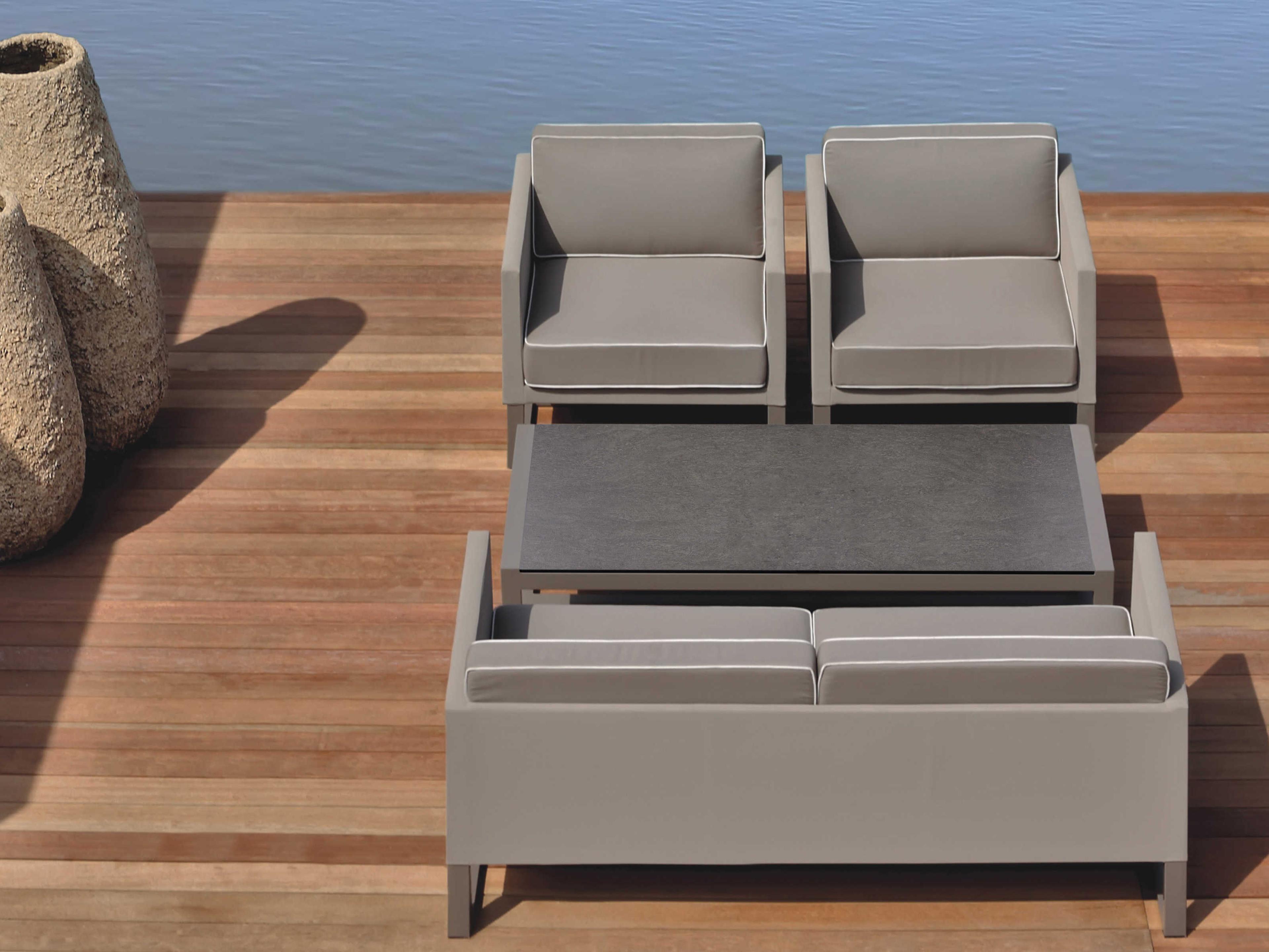 MamaGreen Mono Aluminum Rectangular Patio Coffee Table