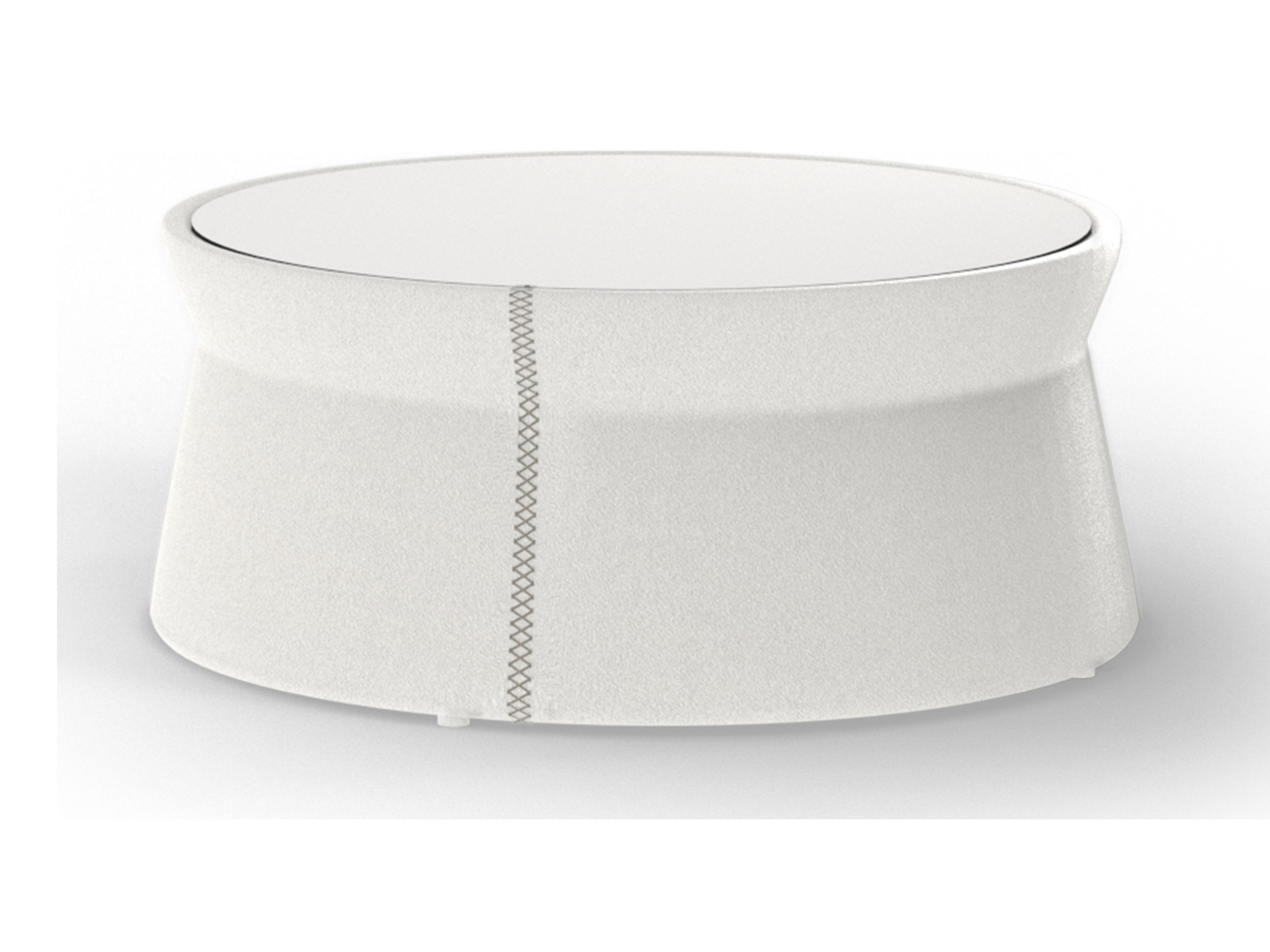 MamaGreen Stizzy Faux Leather Round Outdoor Patio Coffee Table